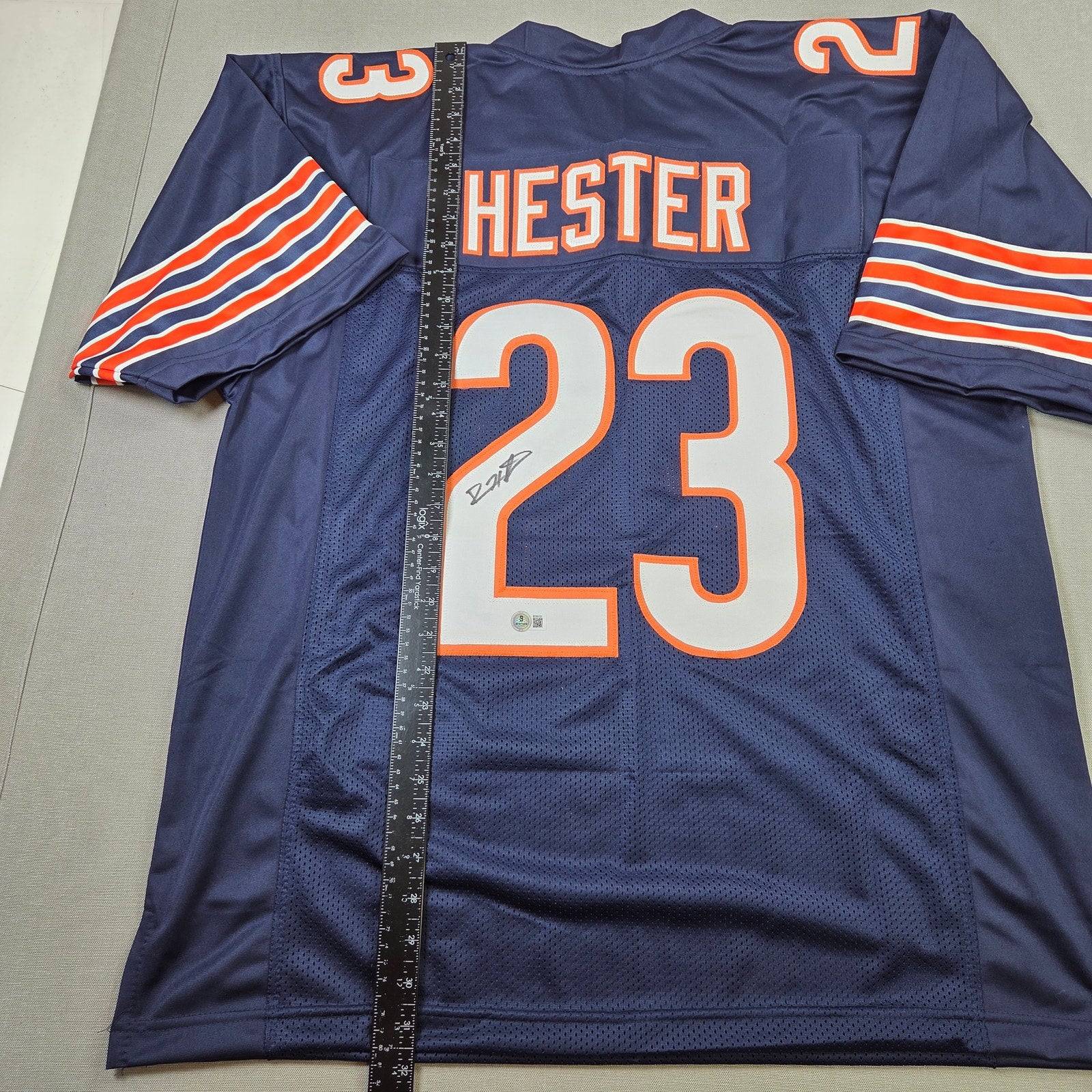 Devin Hester Signed Chicago Bears Custom XL Jersey BAS Beckett Certified