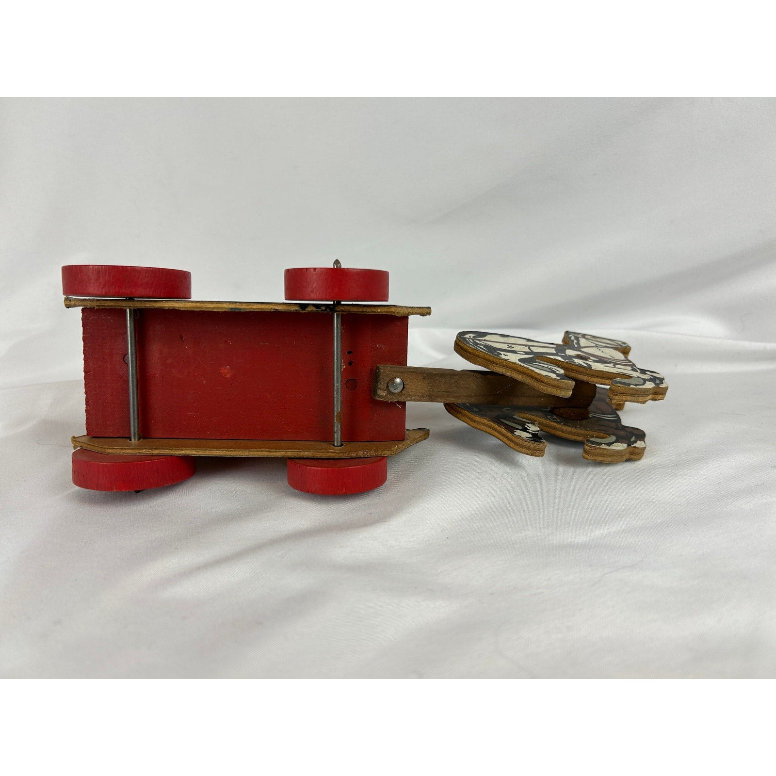 Vintage Keystone Frontier Stagecoach Wood Toy Horse Wagon 1950s