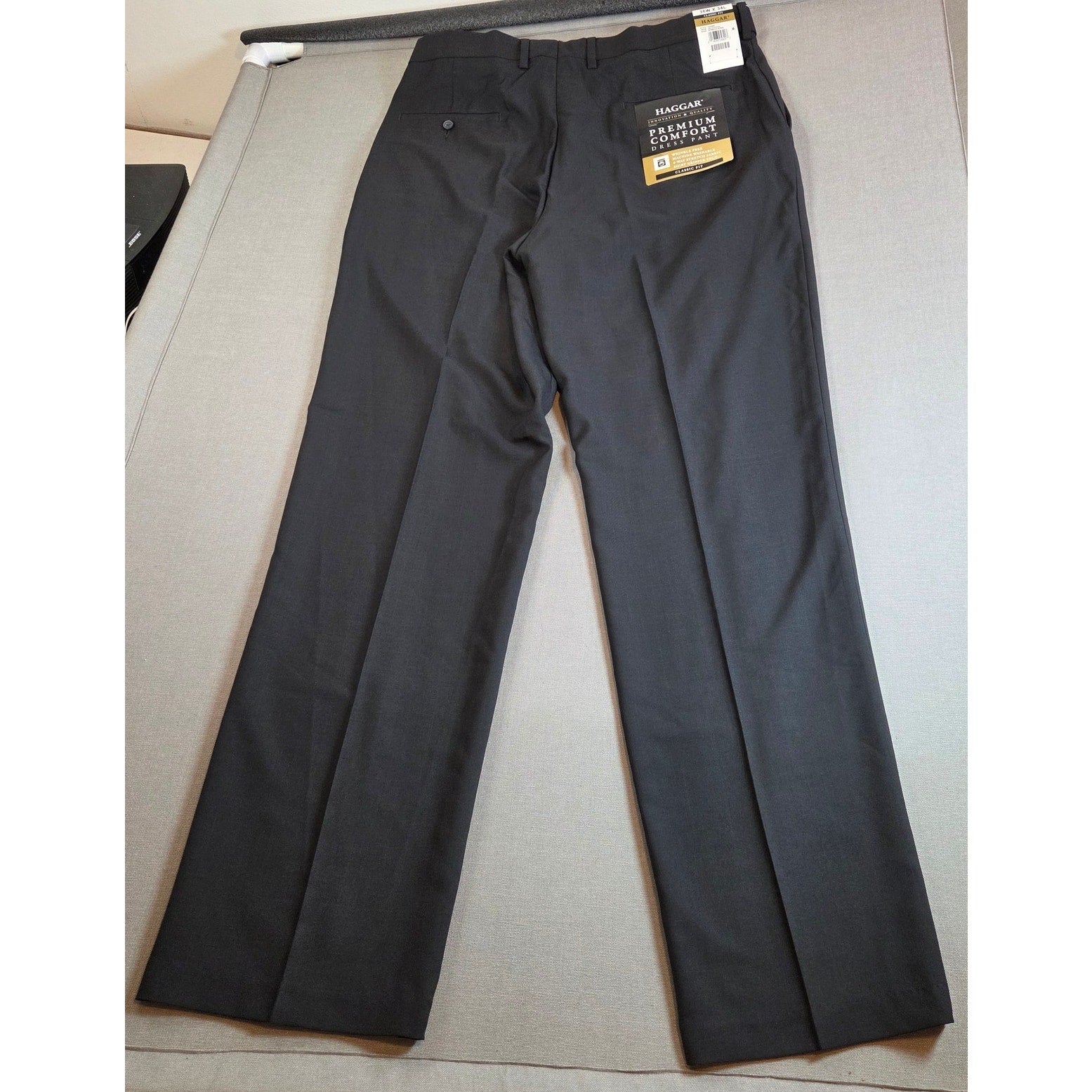 Haggar Premium Comfort Dress Pants 36x34 Classic Fit Gray NWT Wrinkle Free