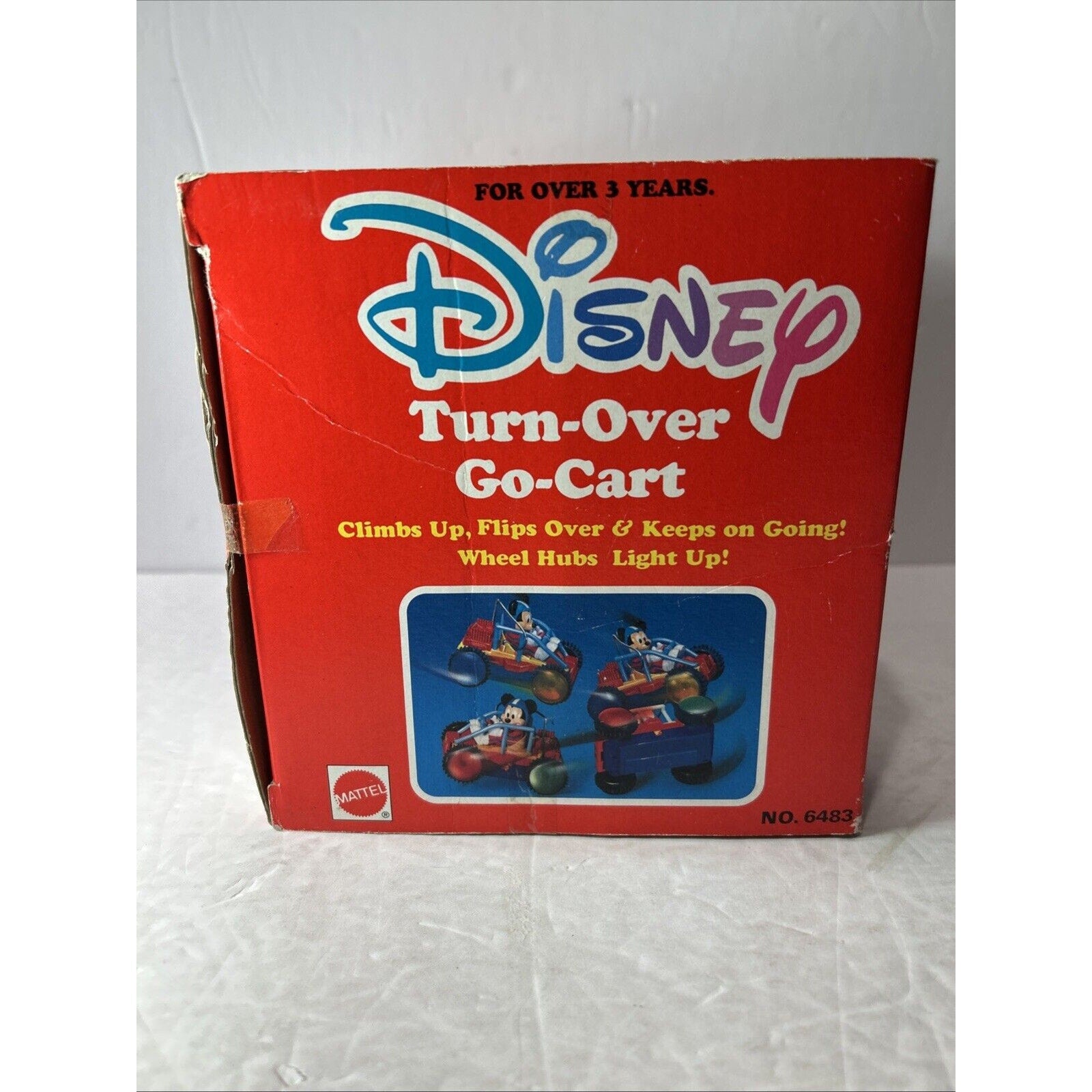 Vintage Disney Turn-Over Go-Cart Mickey Mouse by Mattel w/ Box Tested Works