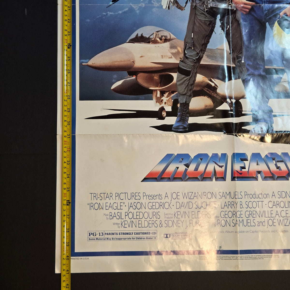 Original 1986 Iron Eagle Movie Poster 27x41 Folded NSS 860013 Tri-Star USA