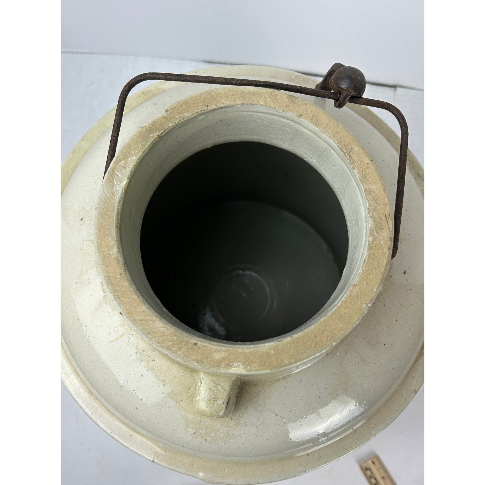 Red Wing 5 Gallon Stoneware Pickle Jar With Lid, Small Wing Stamp, No Handle