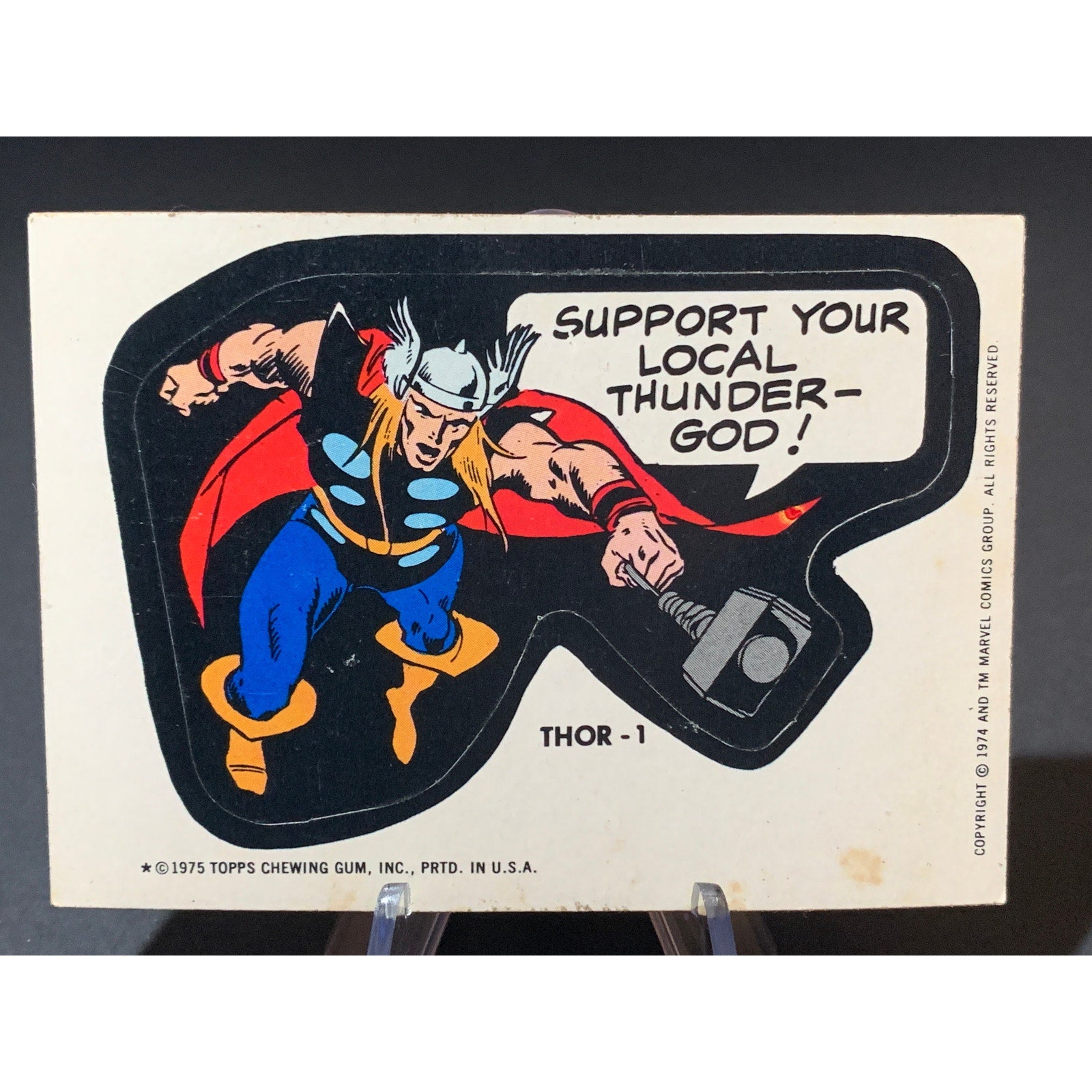 1974-1976 Topps Marvel Comics Sticker Lot Thing Thor Sub Mariner Werewolf