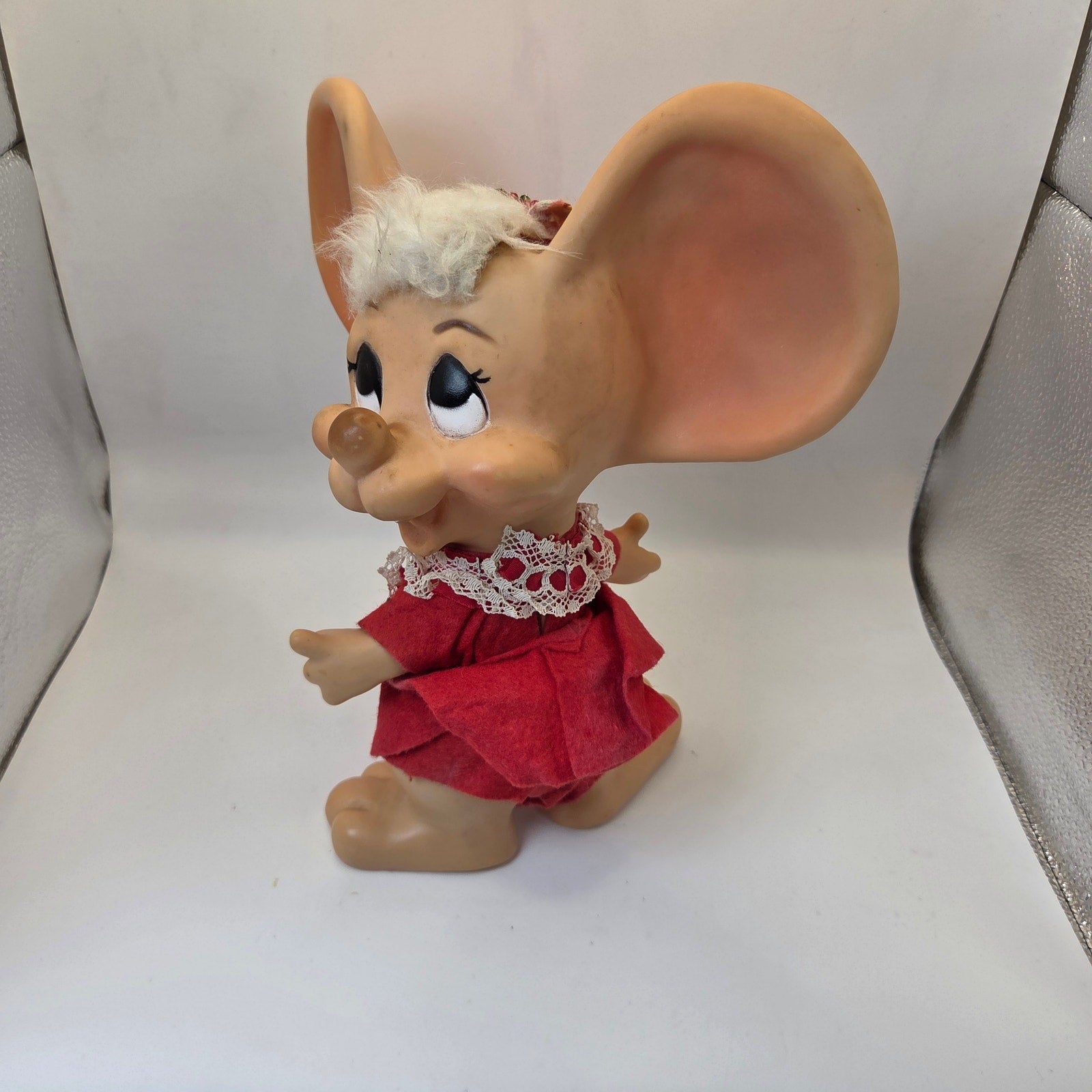 Huron Products Co Vintage Mouse Holiday Figure Large Ears Rotating Head