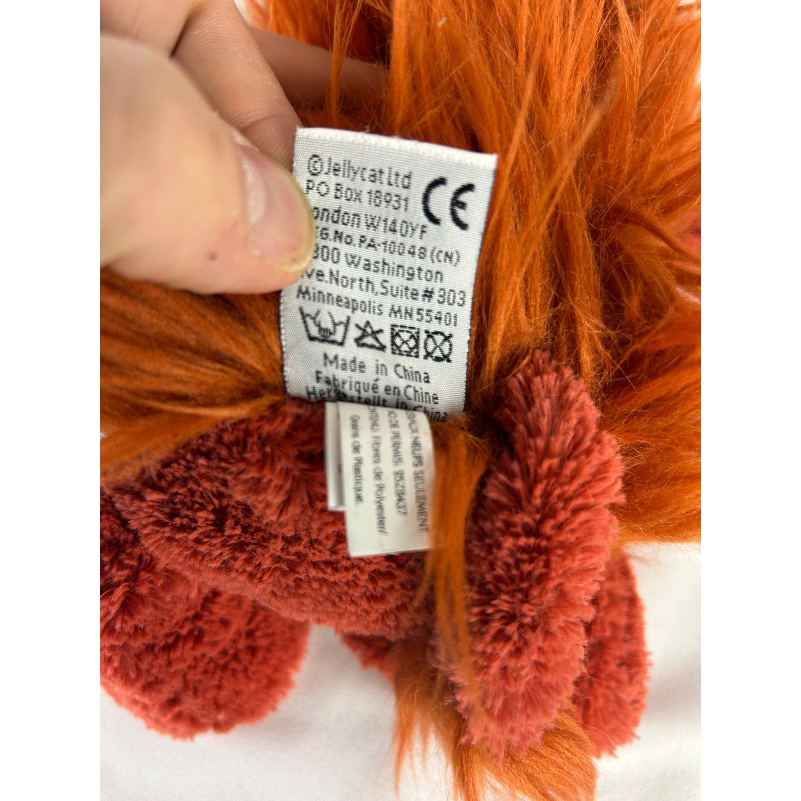 Jellycat Viggo Mammoth Plush Stuffed Animal Orange Woolly Mammoth Retired