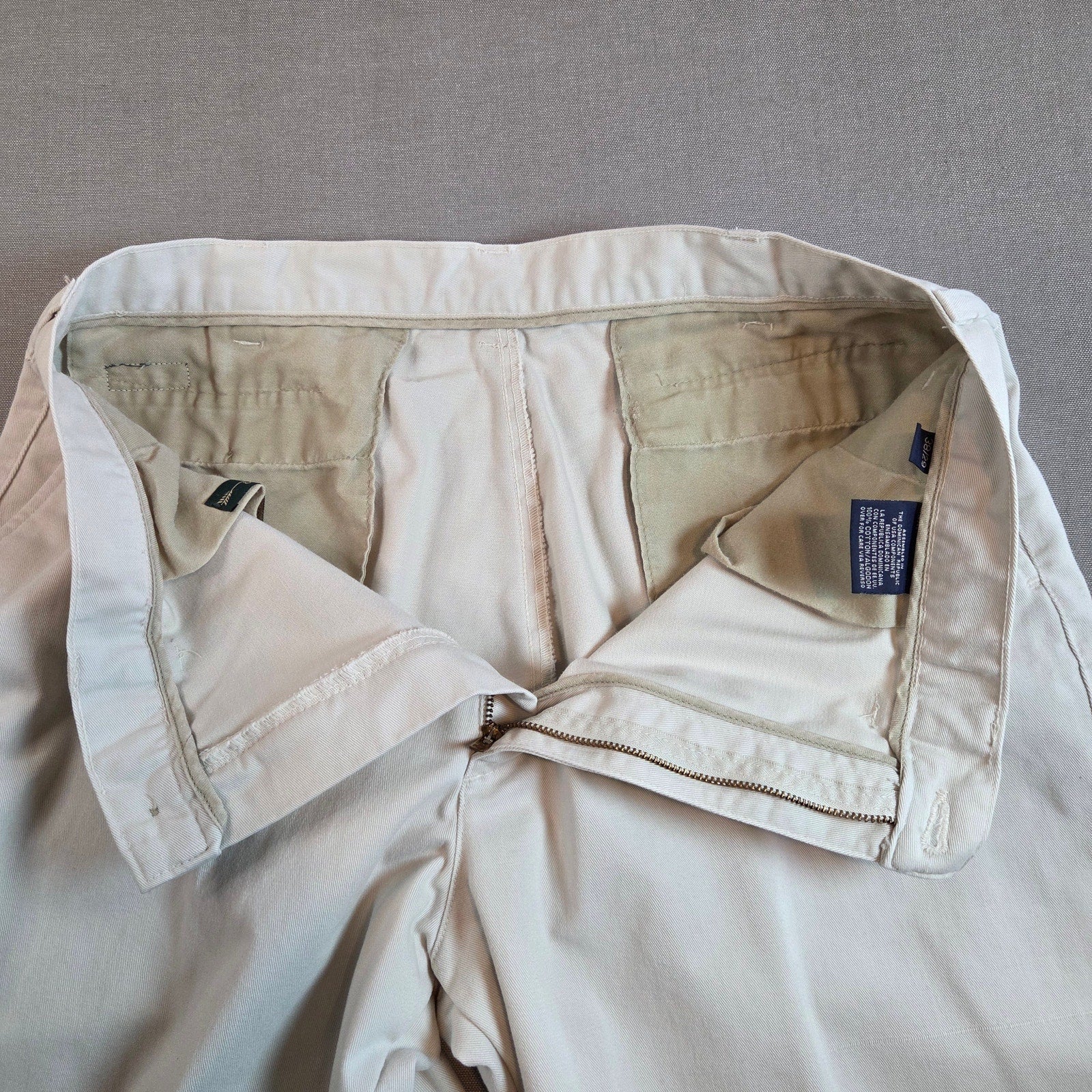 Hill & Archer Men’s Khaki 100% Cotton Pants 38x29 Casual Chino Style