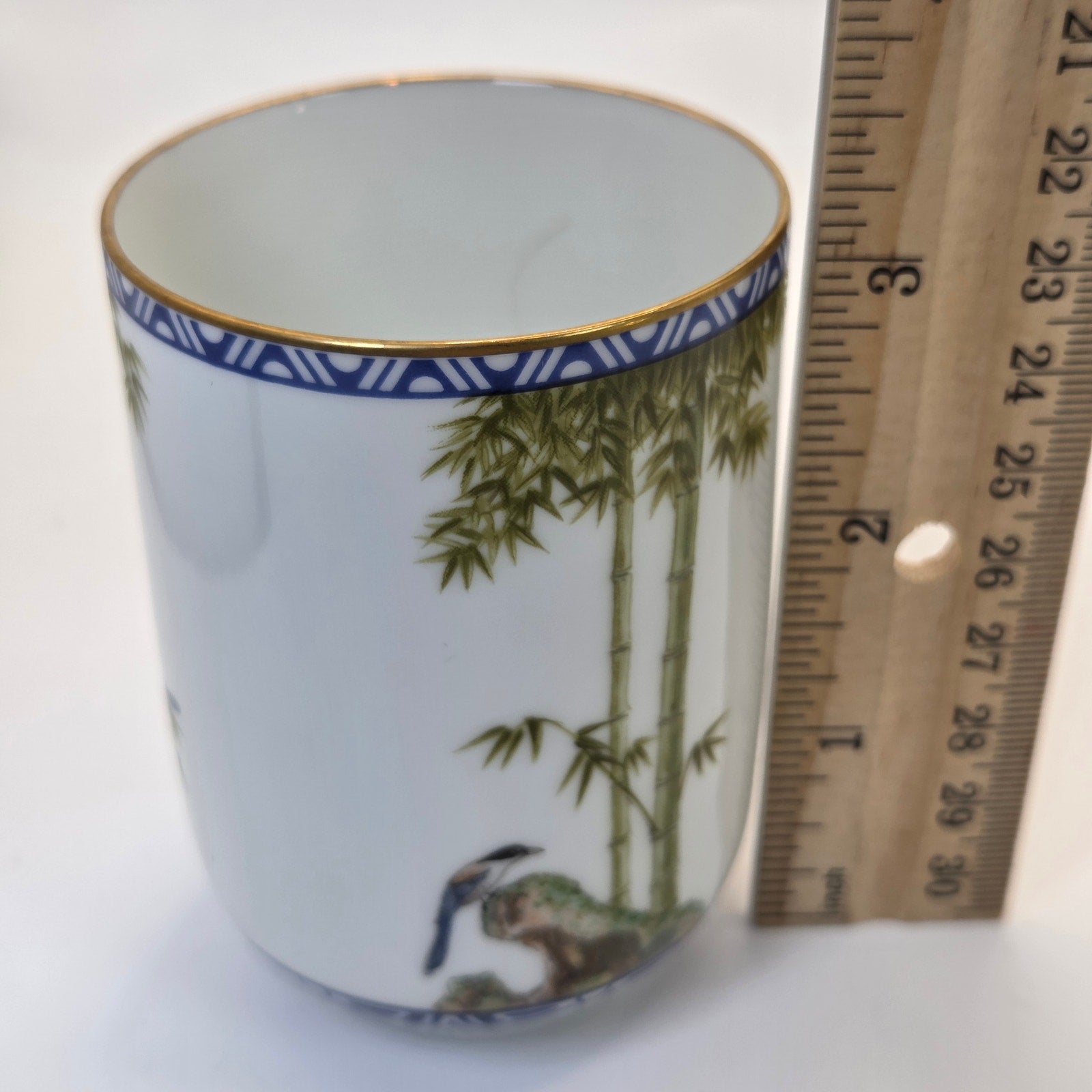 Franklin Porcelain 1985 Bamboo & Birds Japanese Tea Cup – Limited Edition