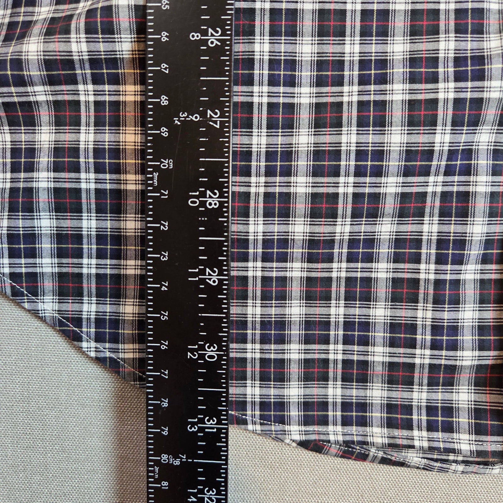 Lauren Ralph Lauren Classic Fit Non Iron Plaid Shirt 17 34/35 Cotton