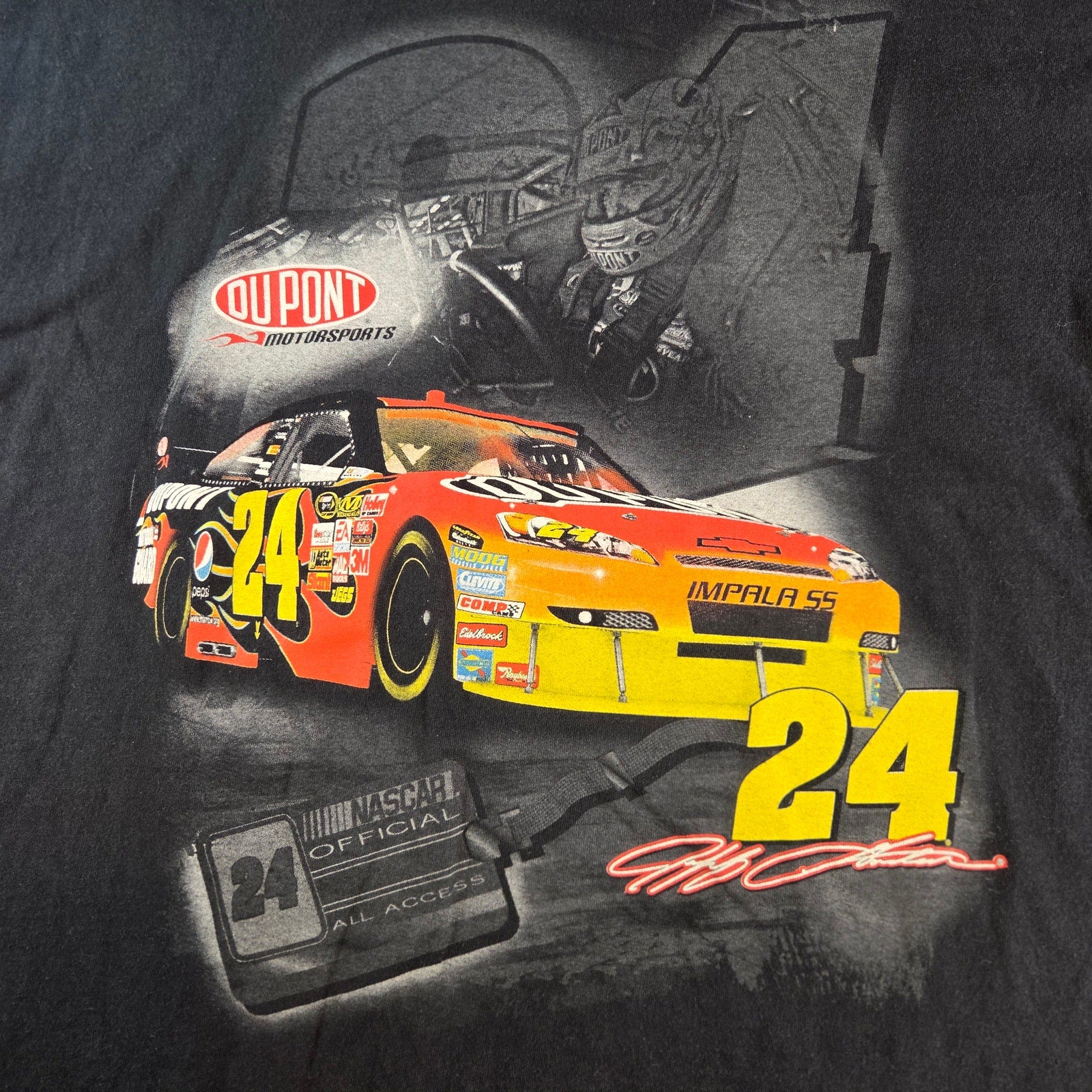 Jeff Gordon #24 DuPont NASCAR Winner’s Circle Graphic Tee Shirt XL Black