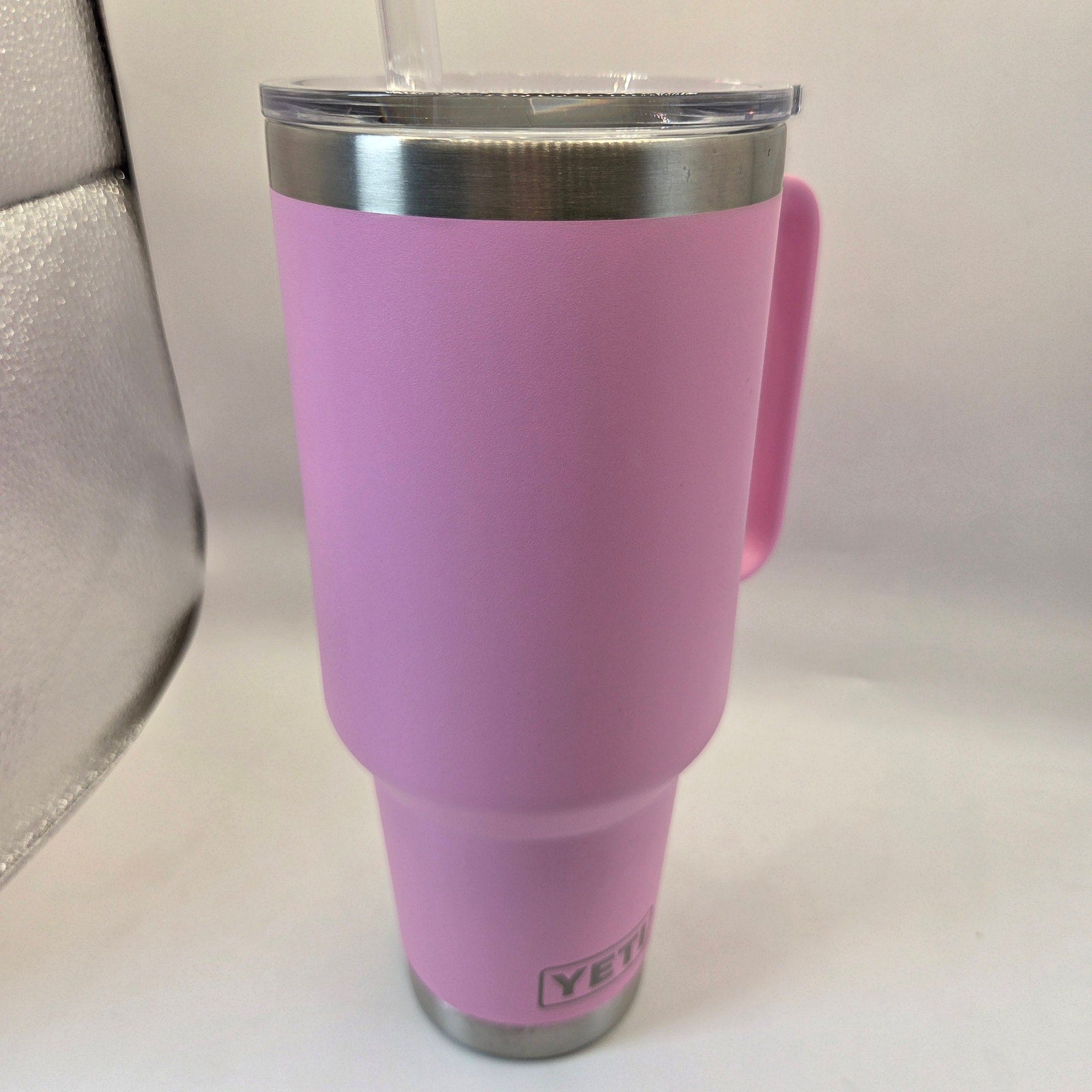 YETI Rambler 35oz Straw Mug Tropical Pink Handle Tumbler w/ Lid Straw Cup