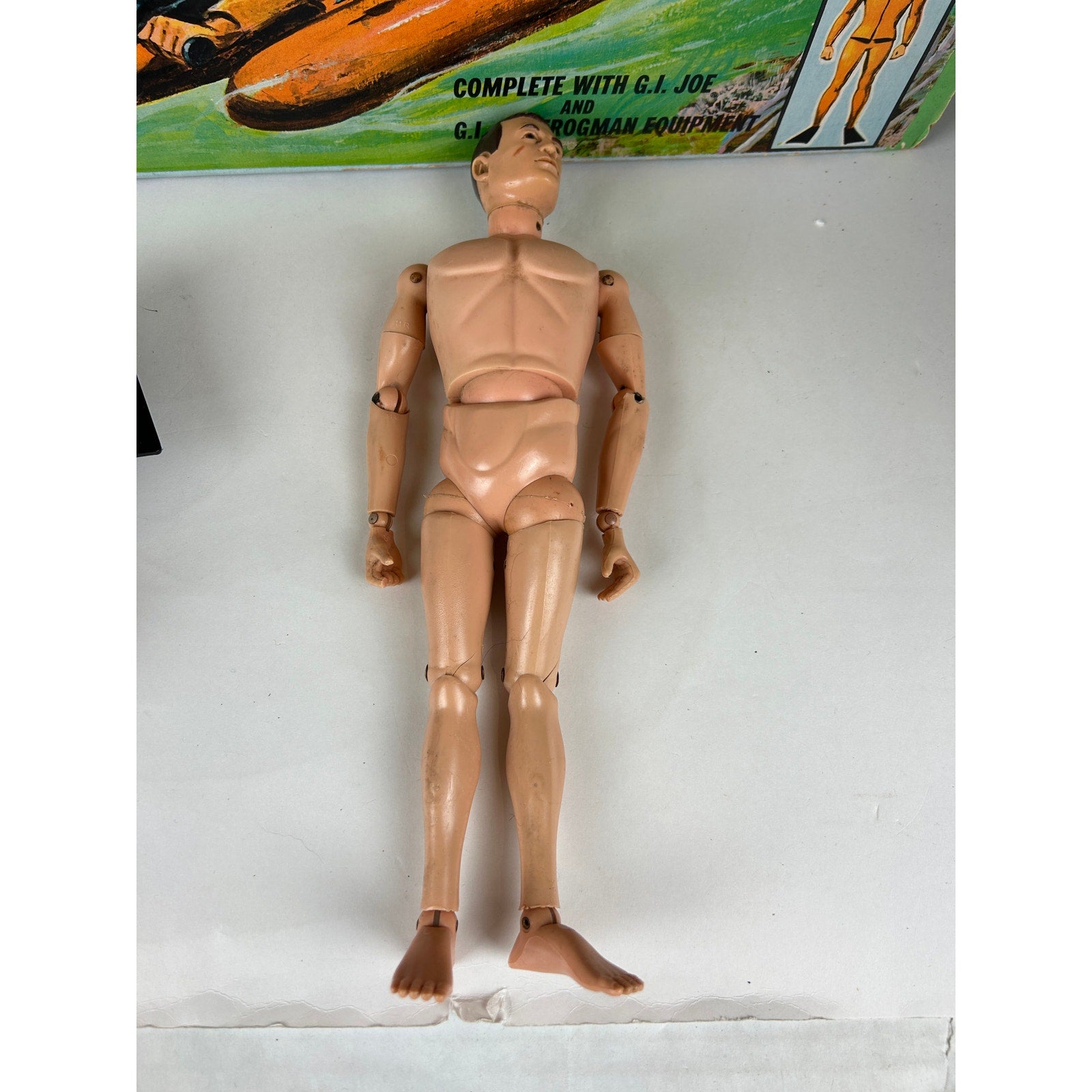 GI Joe Sea Sled Frogman Set with 1964 Action Sailor Figure Working Motor