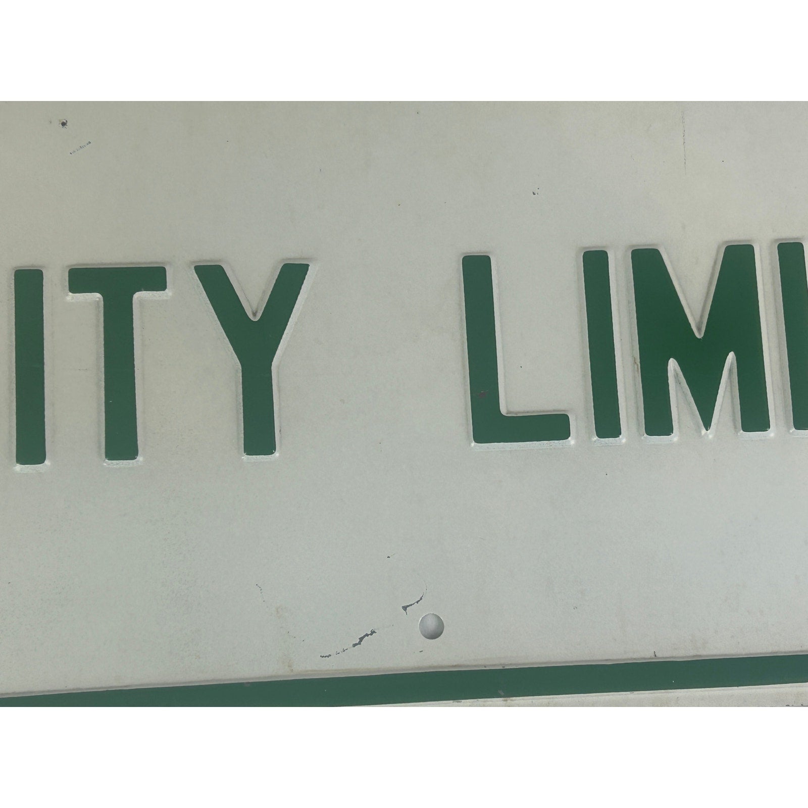 Beardstown Illinois City Limits Sign Large Green White Road Sign