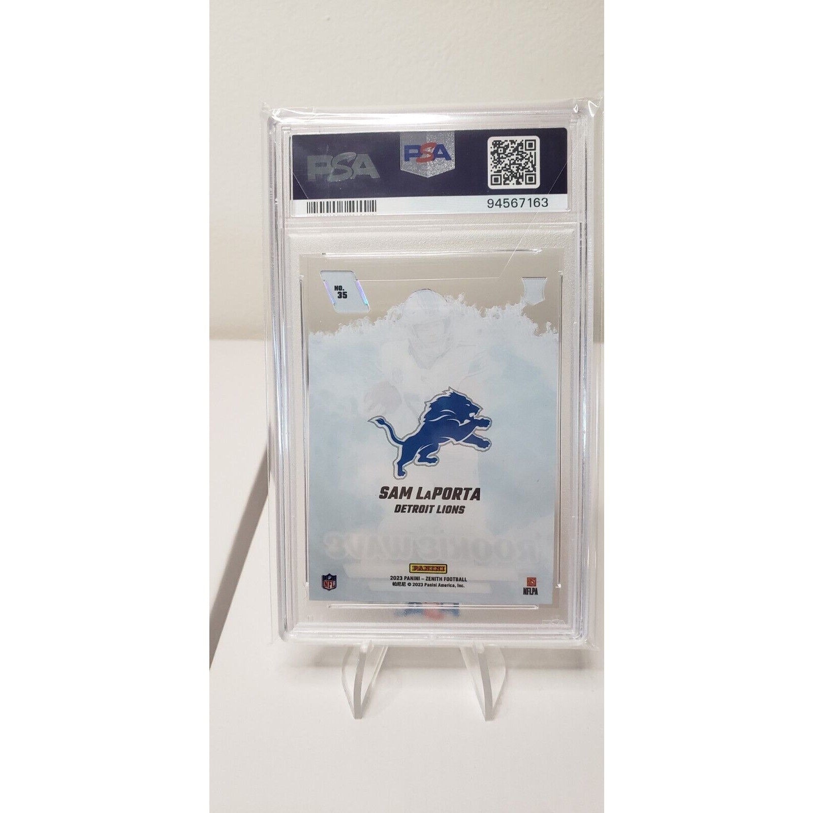 2023 Zenith Sam LaPorta Rookie Wave SP Case Hit #35 PSA 9