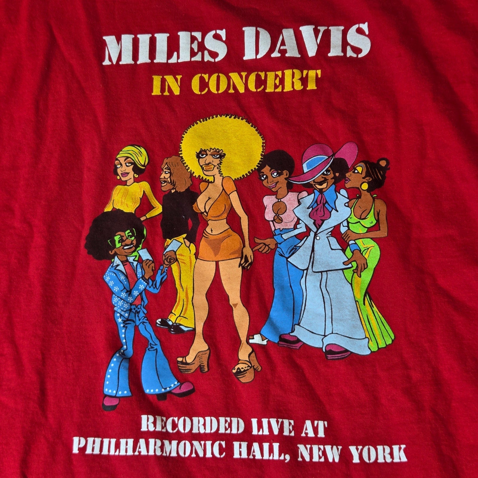 Zion Rootswear Miles Davis In Concert Cartoon Graphic T-Shirt 2XL USA Made