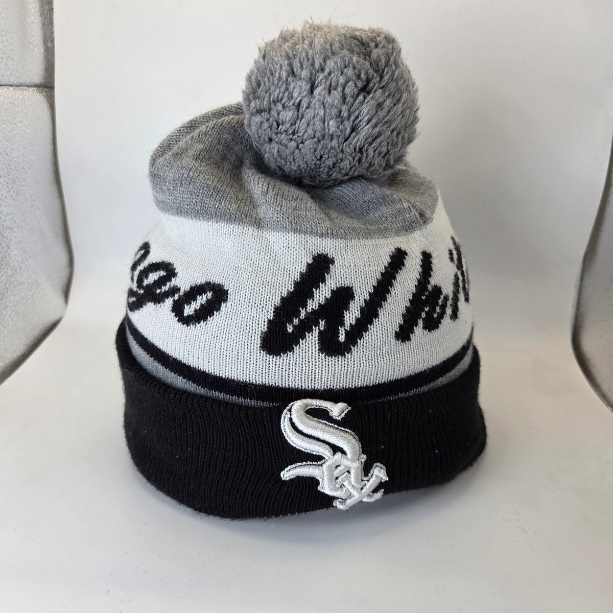 Chicago White Sox Knit Pom Beanie Hat MLB Winter Cap Unbranded