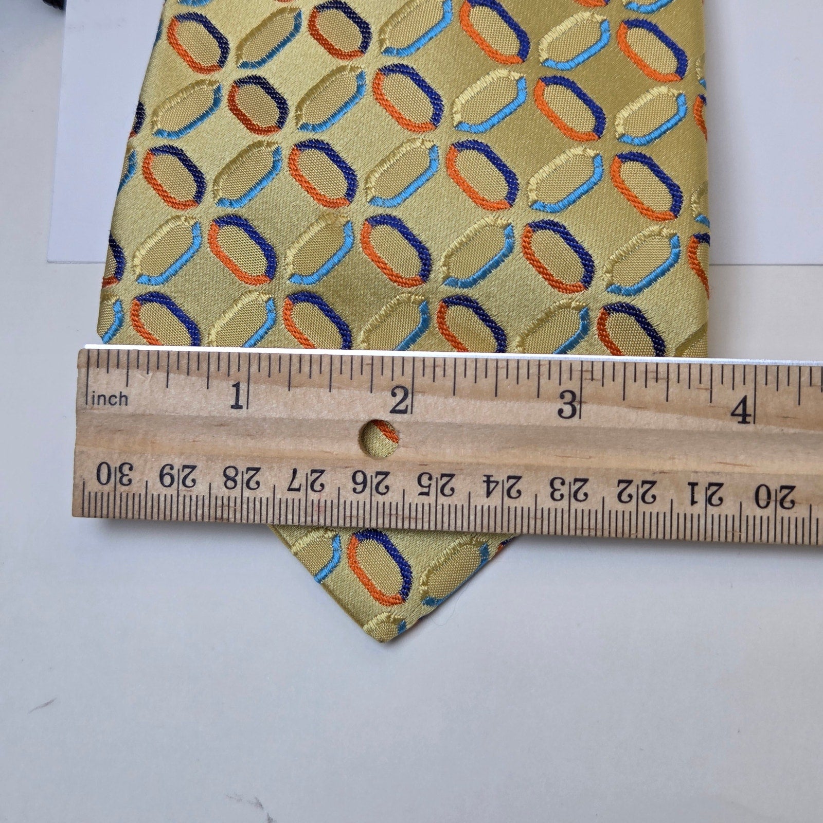 Tommy Hilfiger 4 Tie Lot Silk USA Yellow Nautical Sailboats Anchors Contrast Tip