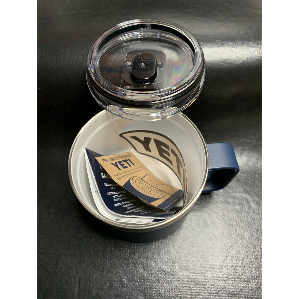 YETI Rambler 14 oz Ceramic Mug Navy ULINE Logo MagSlider Lid New