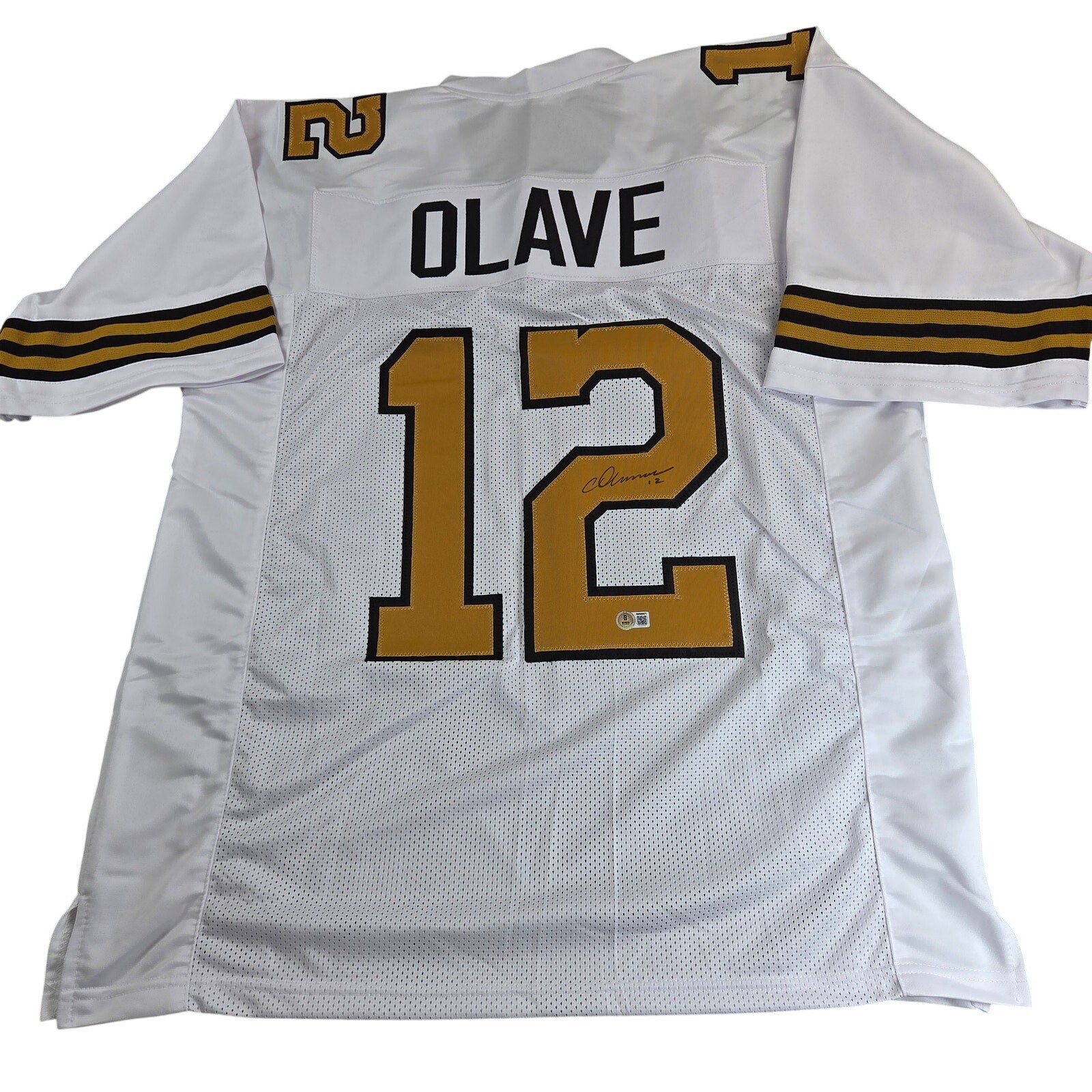 Chris Olave Signed New Orleans Saints Custom Jersey Beckett Witness BAS XL