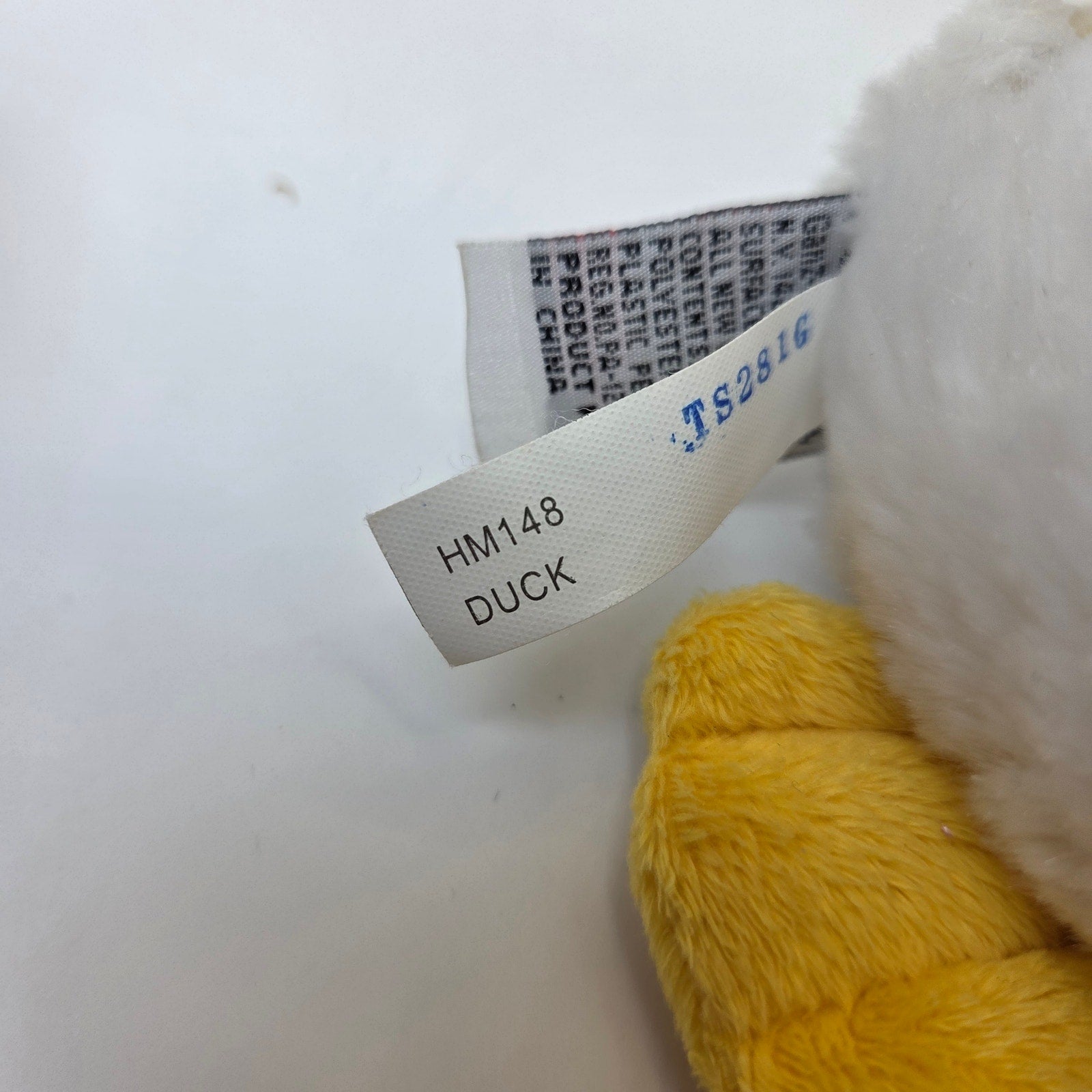 Ganz Plush Duck HM148 White Yellow Stuffed Animal Soft Toy 8 Inch