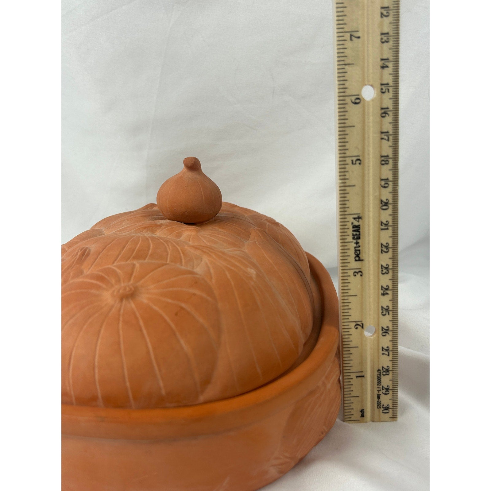 Vintage Pumpkin Covered Serving Dish Boston Warehouse 1994 Ceramic