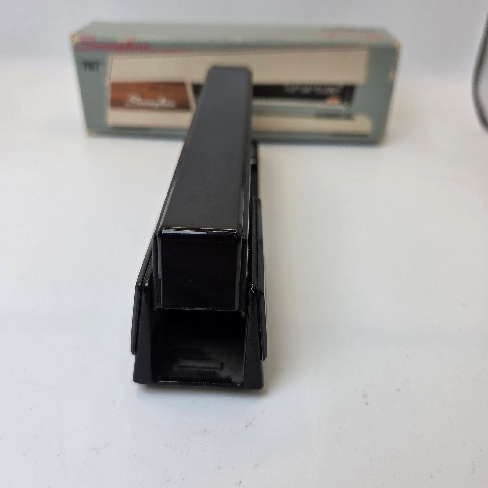 Vintage Swingline 767 Stapler Black Metal Desktop Stapler w/ Box Made in USA
