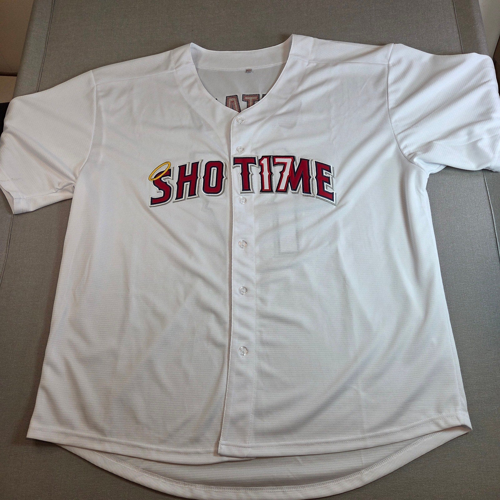 Shohei Ohtani XXXL Custom Fan Jersey Sho Time 17 White Baseball Shirt