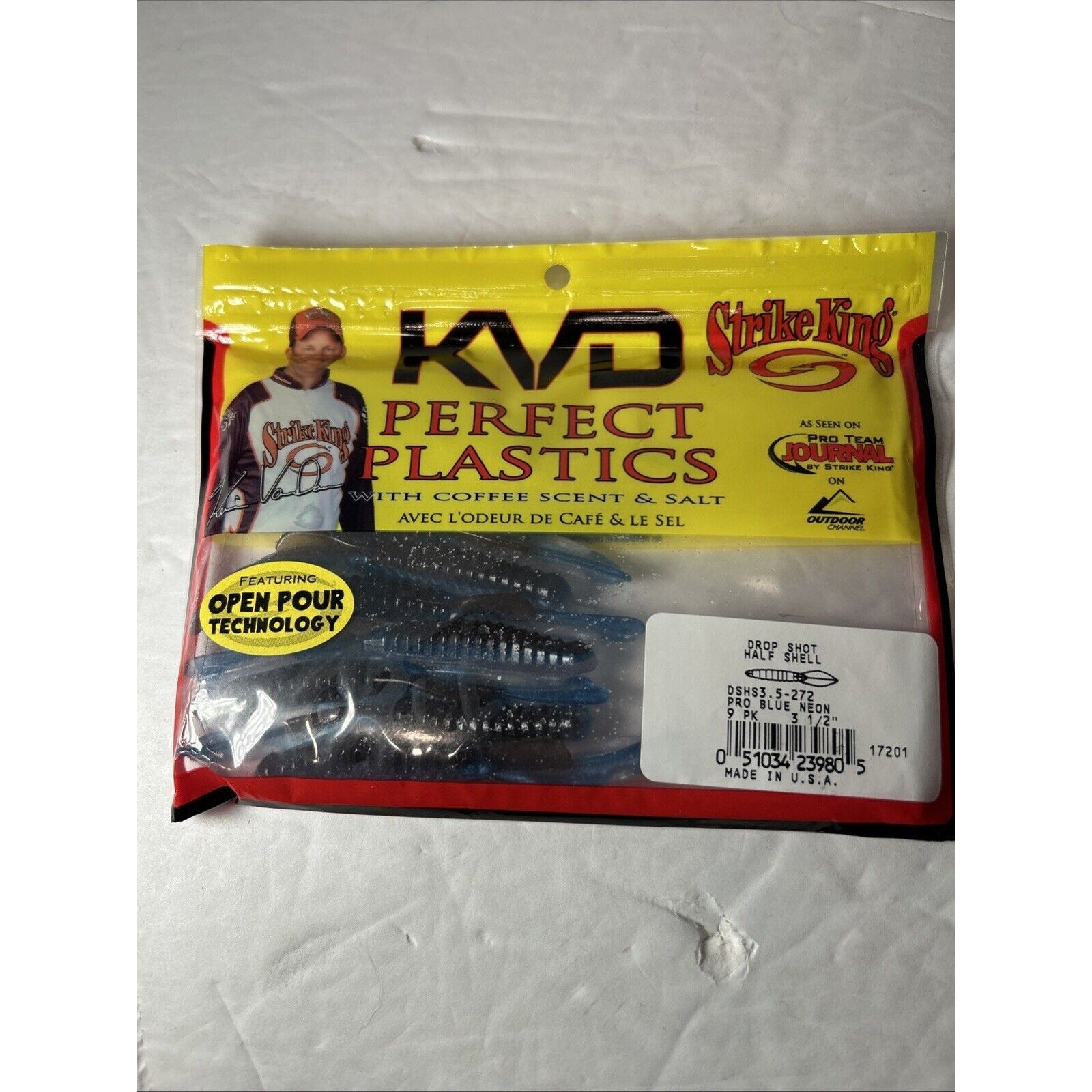 Strike King KVD Perfect Plastics with Coffee Scent and Salt Mixed Lot Of 4