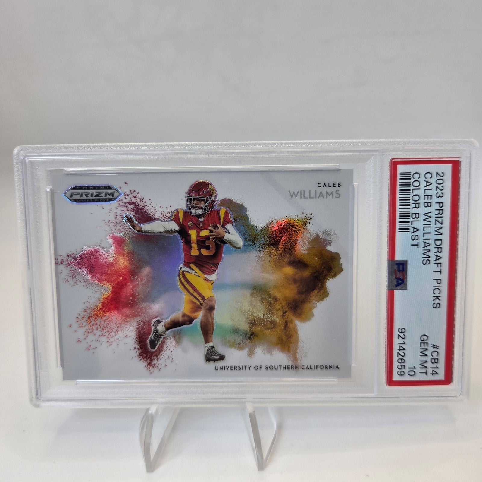 2023 Panini Prizm Draft Picks Caleb Williams Color Blast PSA 10 Gem Mint