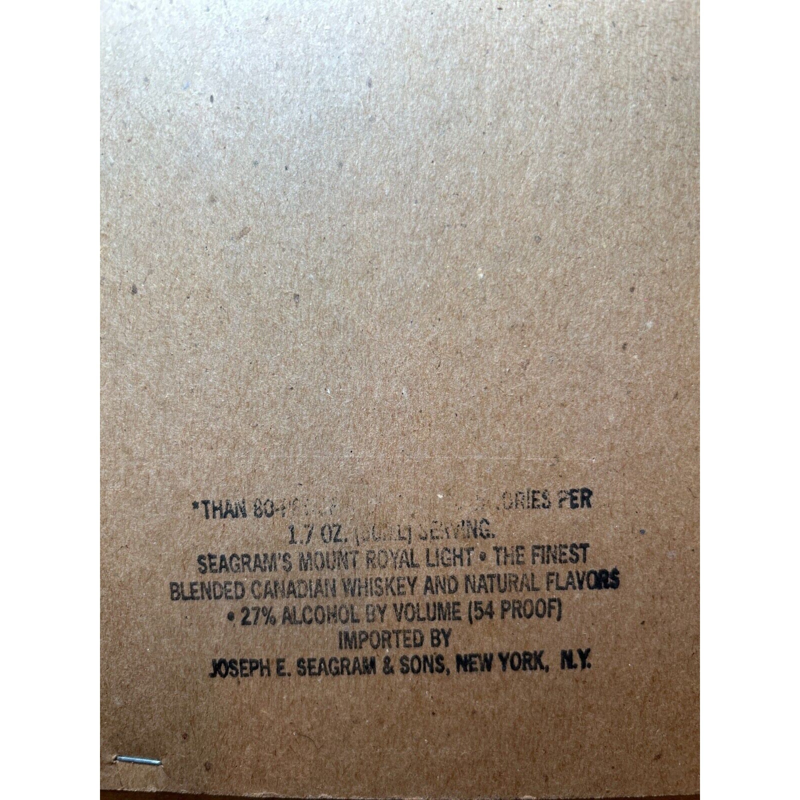 Vintage Seagram’s Mount Royal Whisky Bar Mirror 39x26 Advertising Sign