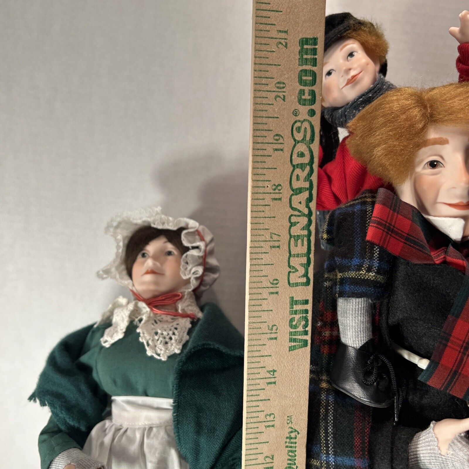 Dept 56 A Christmas Carol Porcelain Doll Set of 4 1987 Scrooge Cratchit Tim