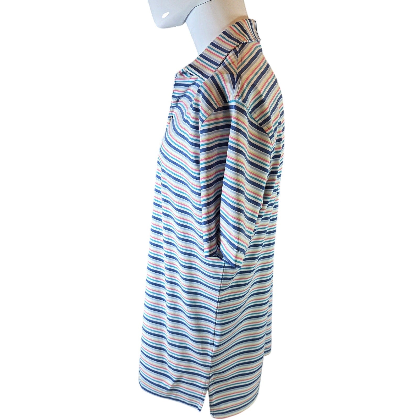 Peter Millar Summer Comfort Golf Polo Shirt Striped Performance Men M