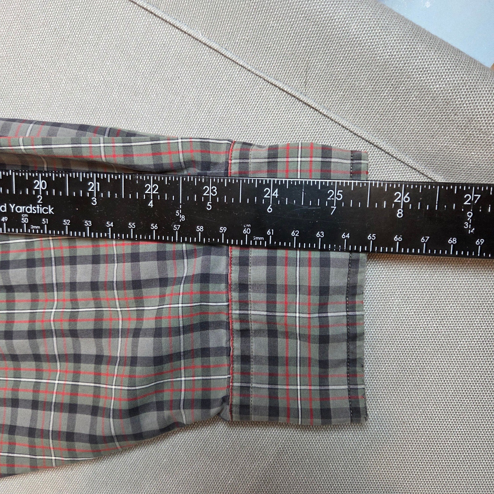 Ralph Lauren Classic Fit Plaid Button Down Shirt XL 17½ Cotton Long Sleeve