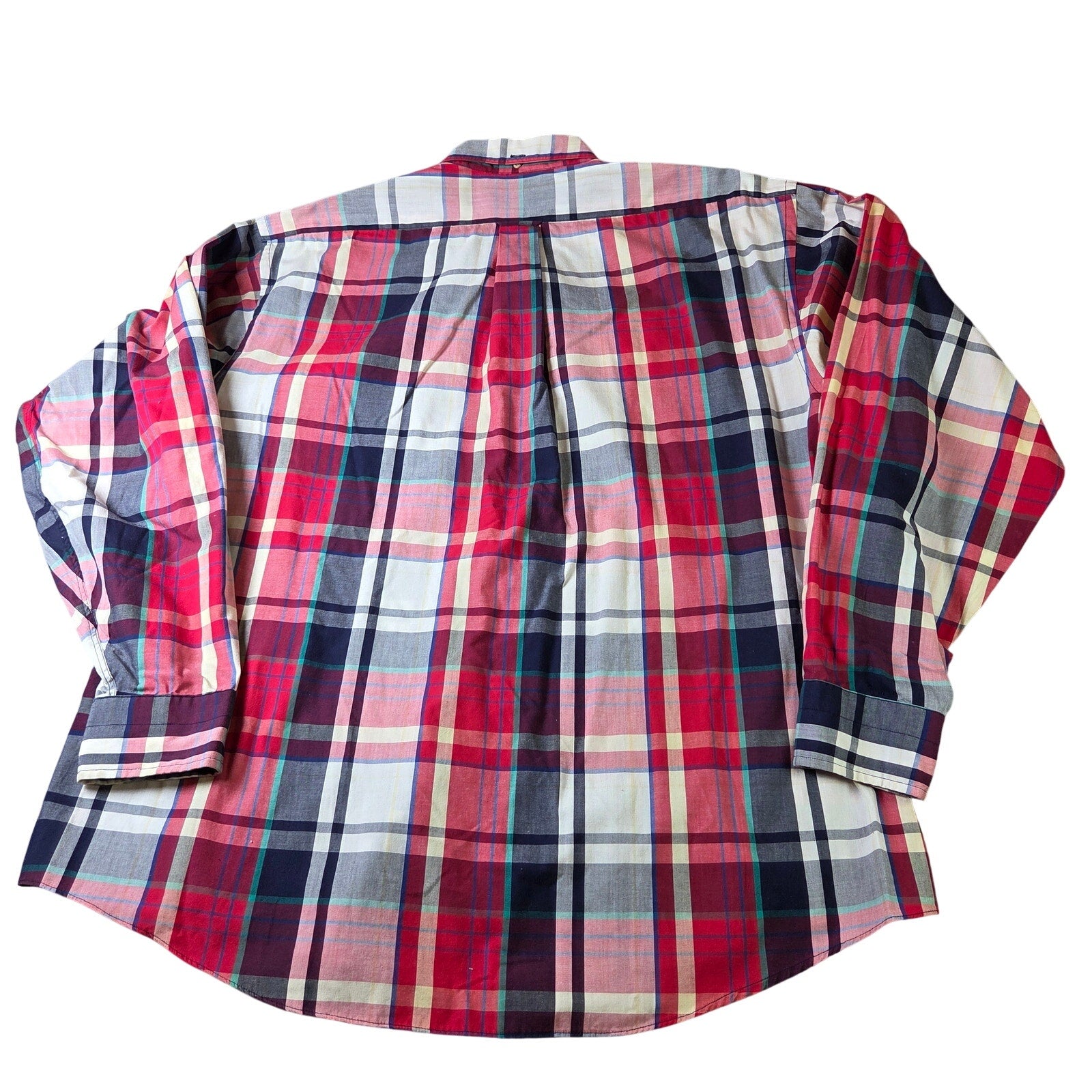 GANT Salty Dog Plaid Button Down Shirt Mens Large 1990s Hong Kong Made