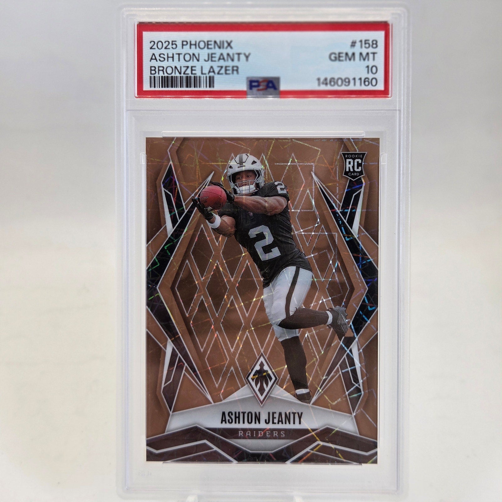 2025 Phoenix Ashton Jeanty Bronze Lazer RC #158 15/15 PSA 10 Bookend Pop 1