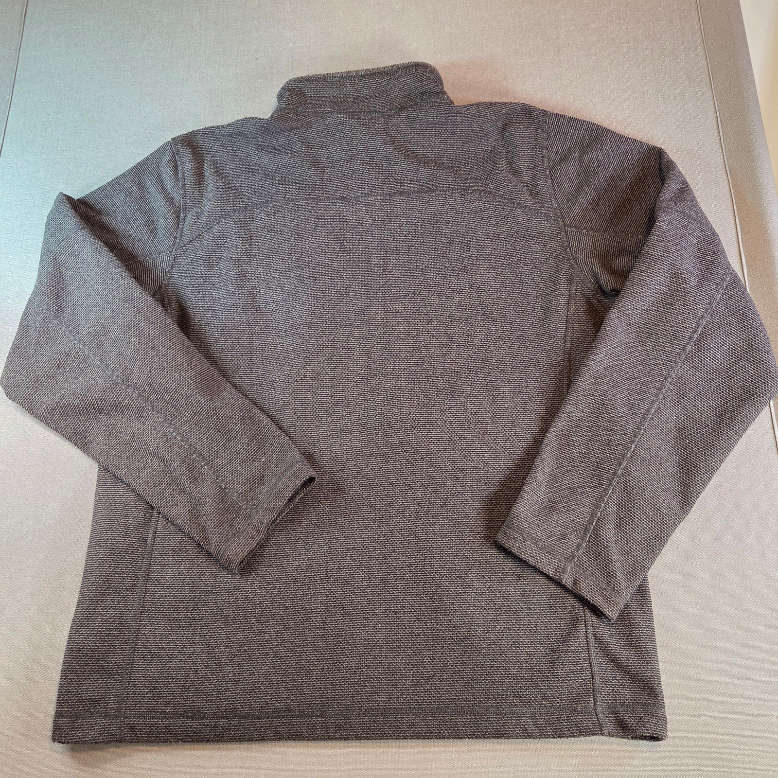 The North Face Men’s L Gray Full Zip Fleece Jacket Lightweight Polyester