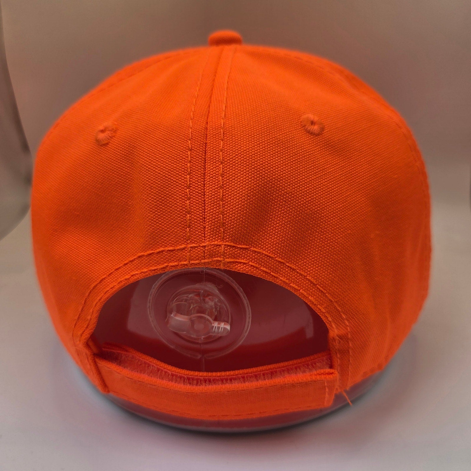 Pheasants Forever Neon Orange Hunting Cap Hook Loop Strapback Embroidered Bird