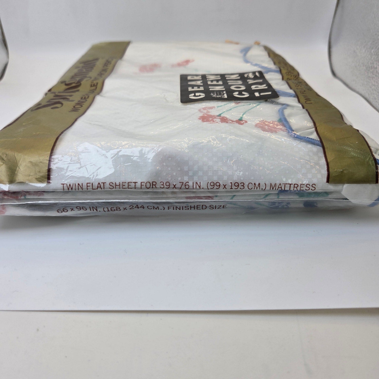 Springmaid Wondercale No-Iron Percale Twin Flat Sheet NOS Made USA