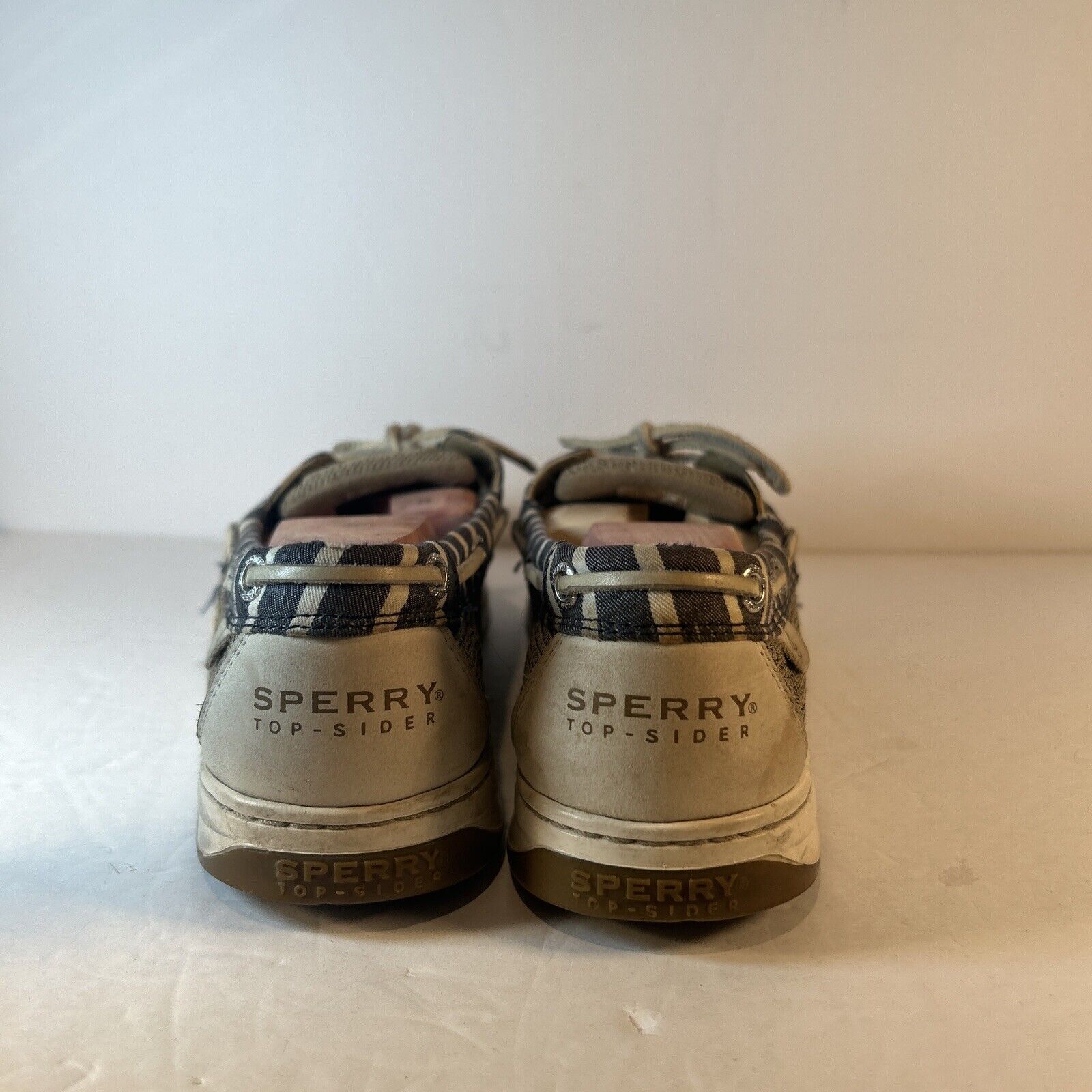 Sperry Top-Sider Angelfish Boat Shoes Gray Breton Stripe Women’s 9.5M