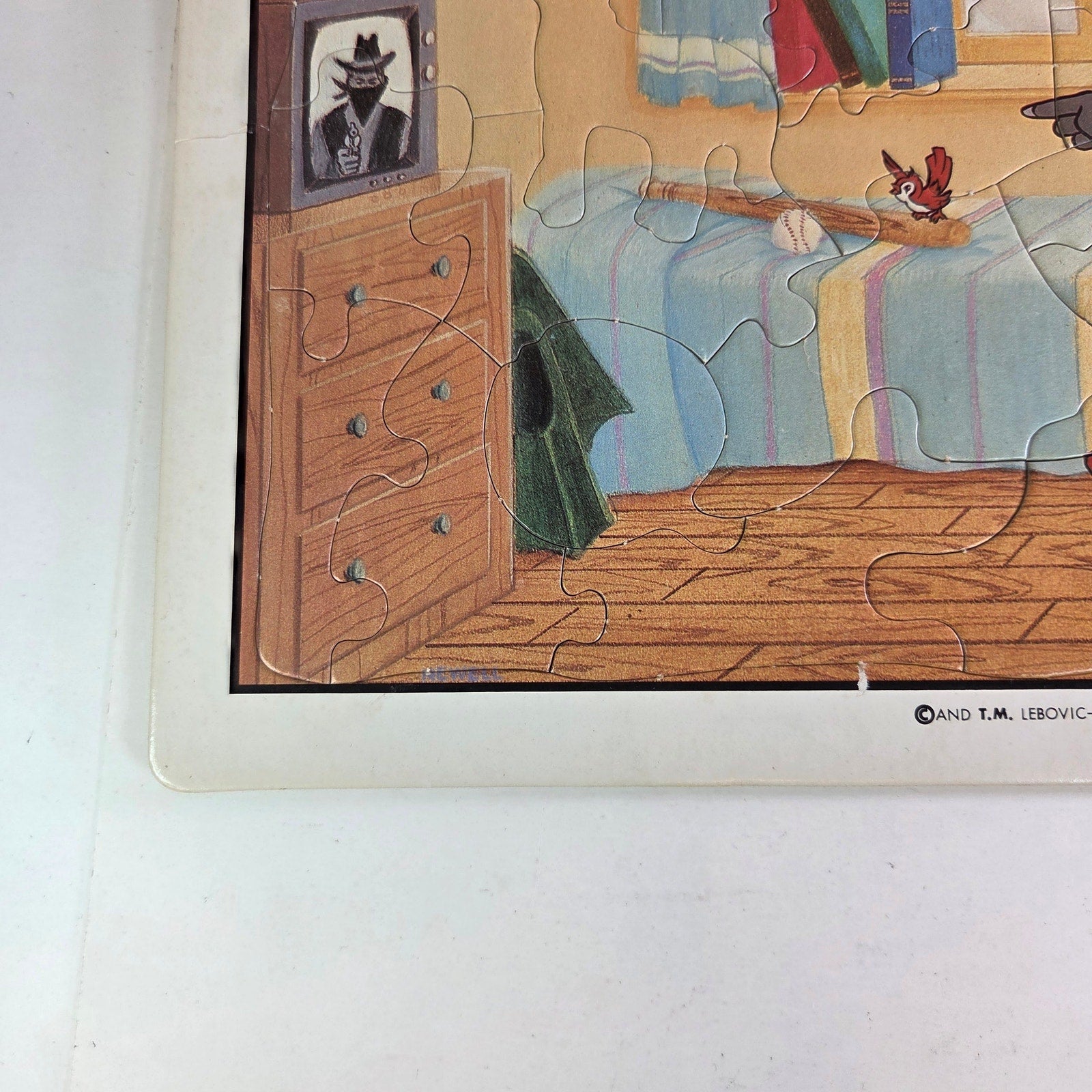 Vintage 1985 Bronto the Loveable Dinosaur Tray Puzzle No.112 Kids 15x12