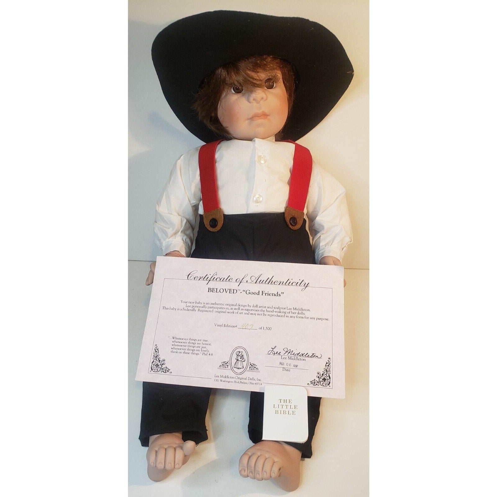 Lee Middleton Beloved Good Friends 22" Amish Doll Lim Ed, 407/1500 COA