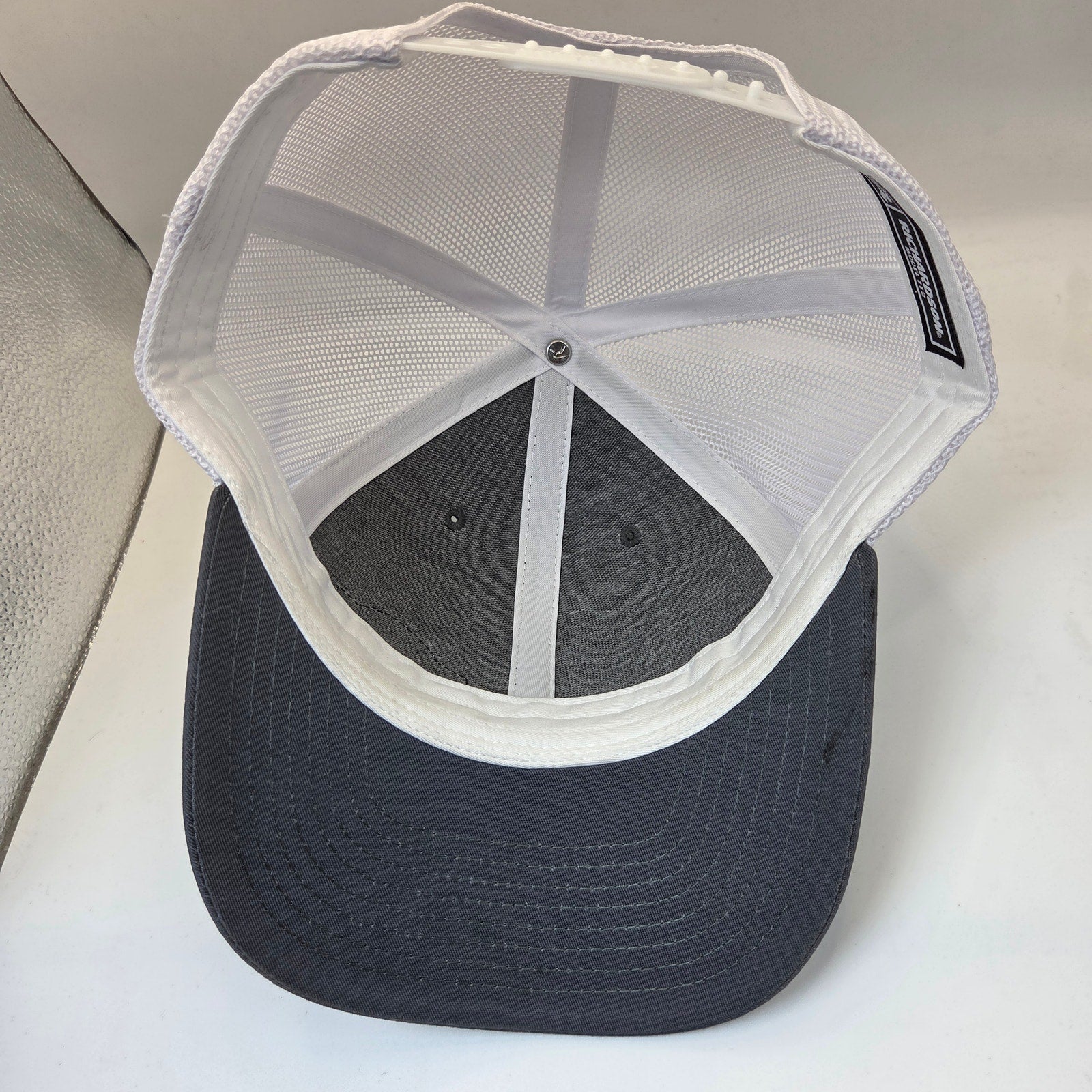 Westmor Richardson 112 Snapback Mesh Trucker Hat Gray White Made In Vietnam