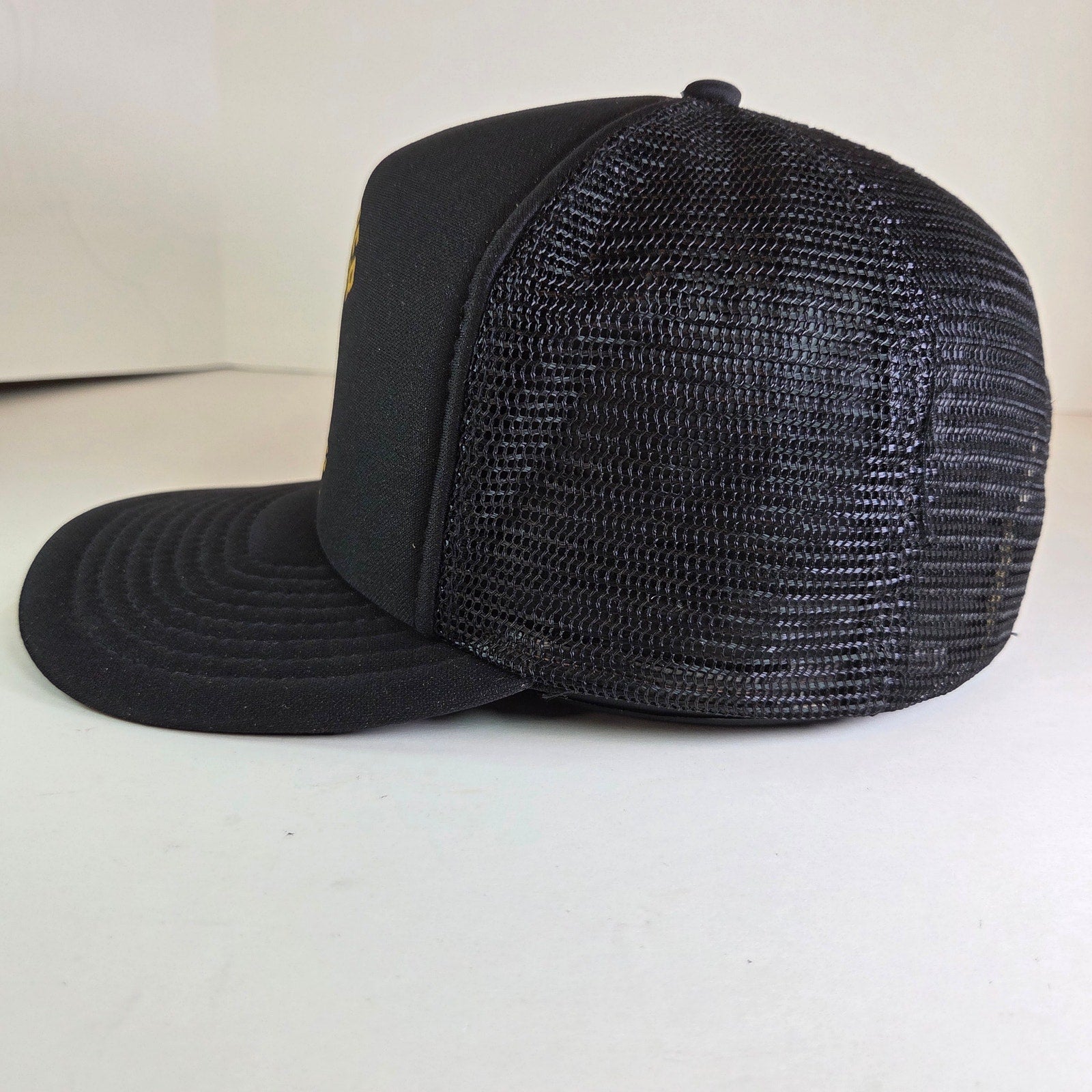 Vintage Scherer & Sons Trucking Hat St. Joseph MN Black Foam Mesh Snapback Promo