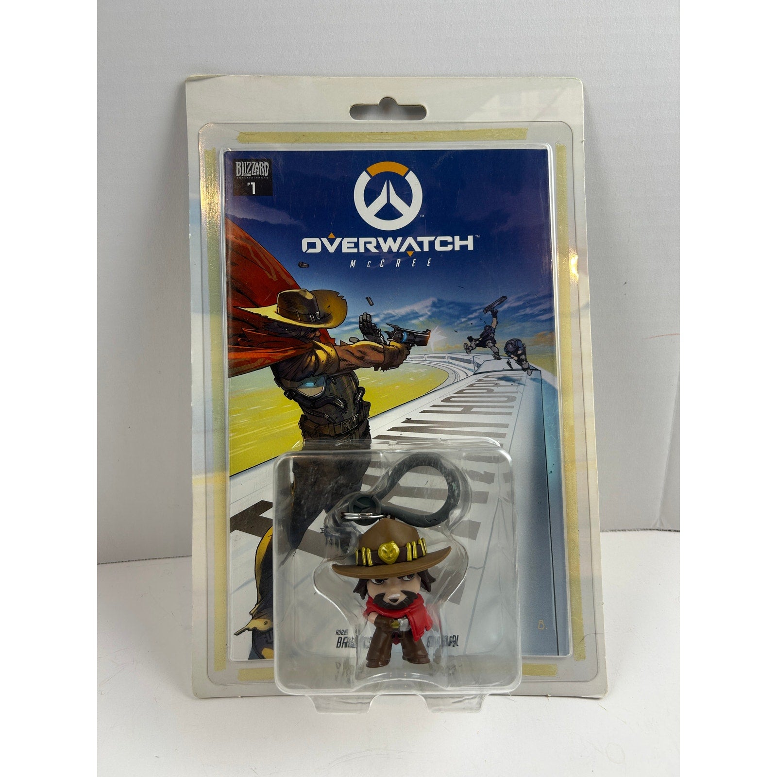 Overwatch McCree Backpack Hanger with Comic #1 Blizzard Collectible Sealed