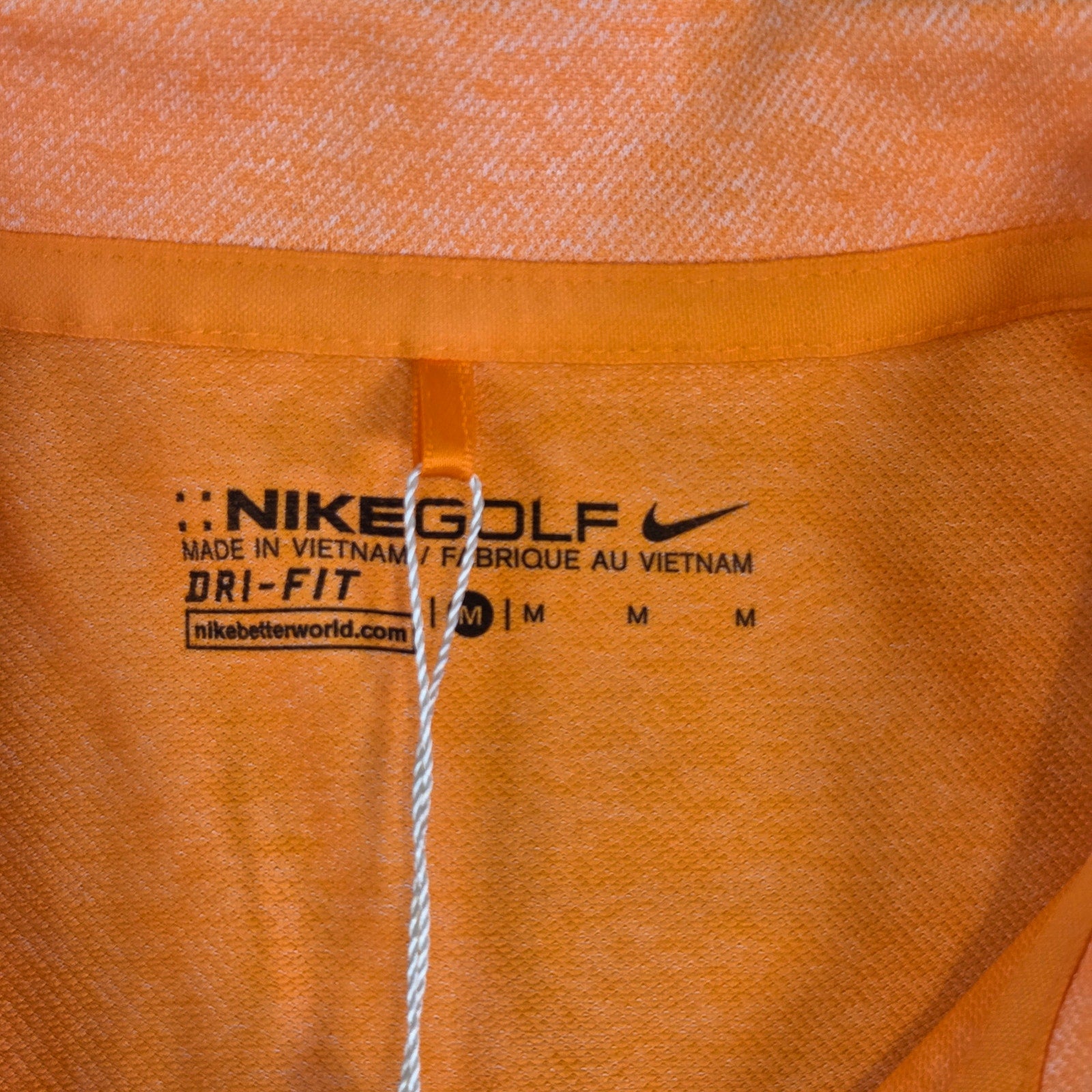 Nike Golf Women’s Dri-Fit Polo Shirt Orange Performance Top Size M NWT