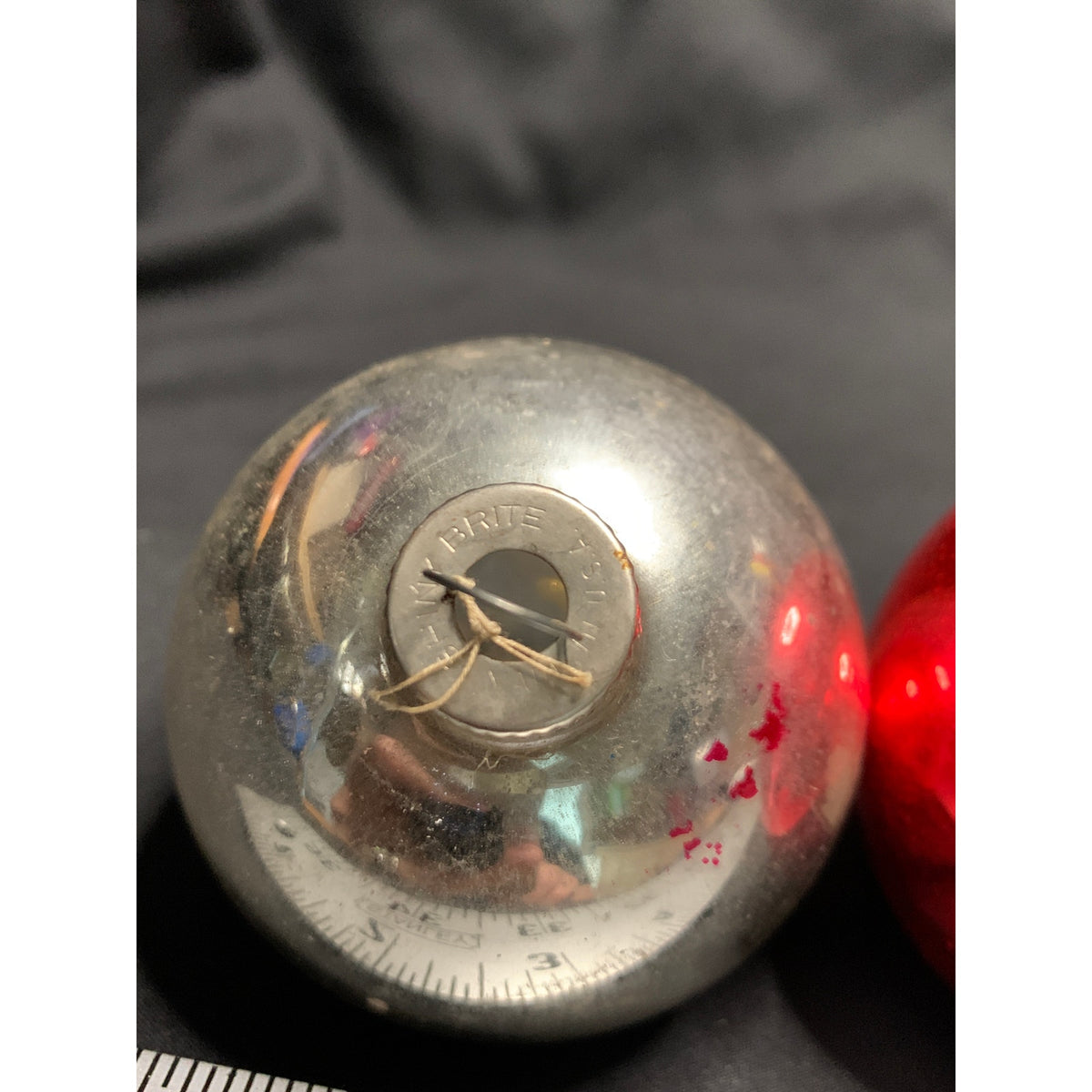 Vintage Shiny Brite Glass Christmas Ornaments Lot Red Green Blue Silver USA