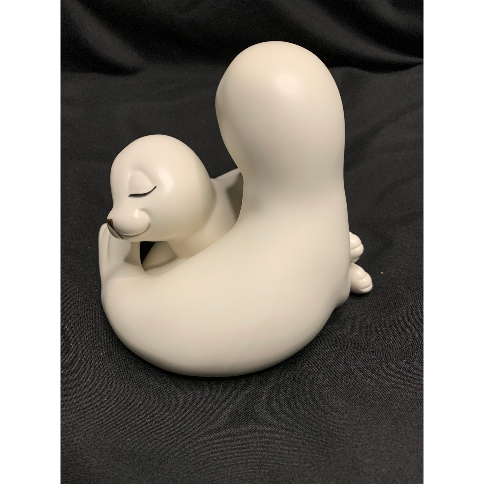 Vintage Home Interiors HOMCO Baby Seal Ceramic Figurines Pair 1145 Box