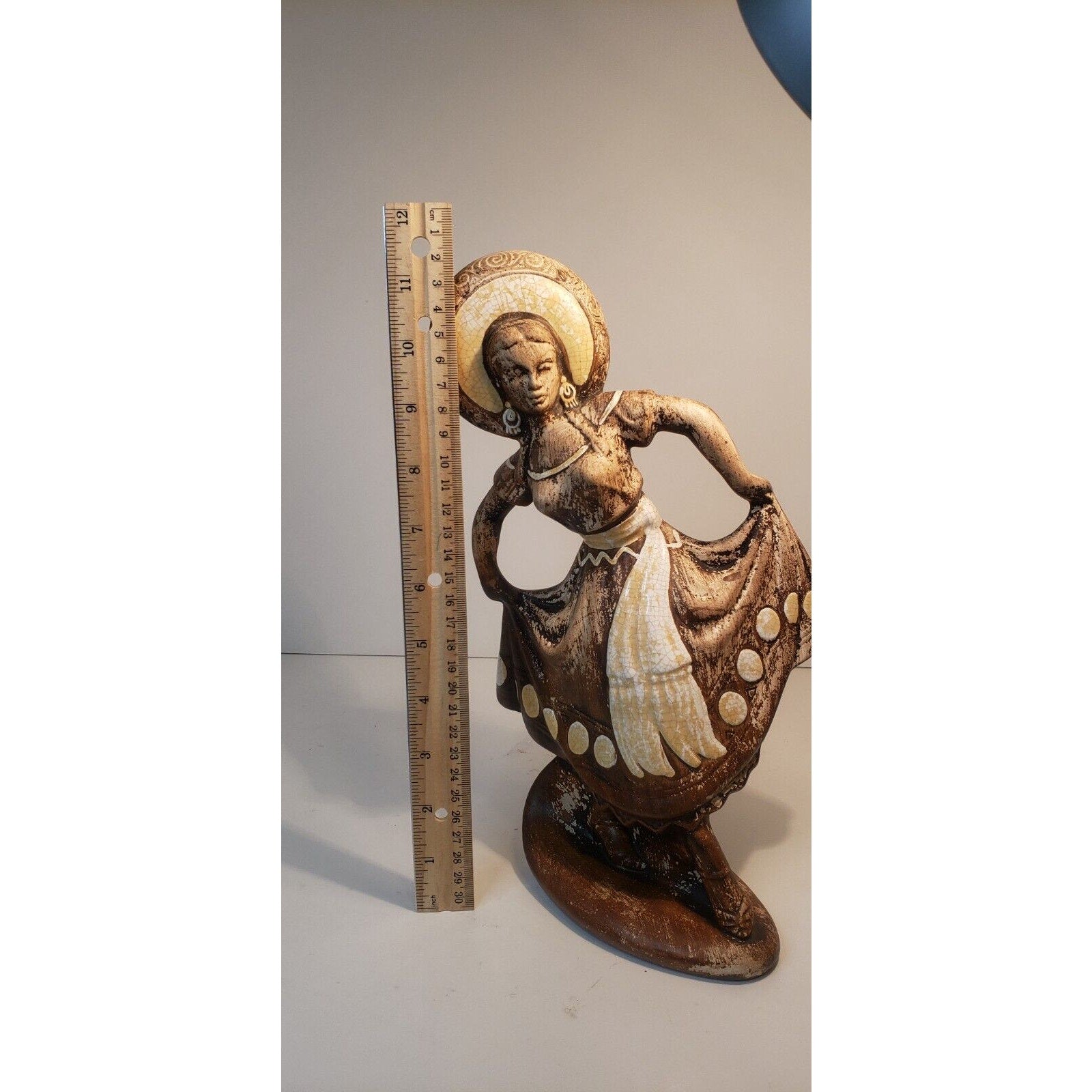 Vintage 1950s Treasure Craft Dancing Senorita Figurine 11.5" Ceramic Art