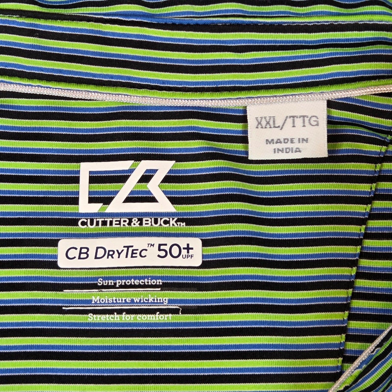 Cutter & Buck DryTec Polo XXL U.S. Open 2015 Chambers Bay Stripe Shirt