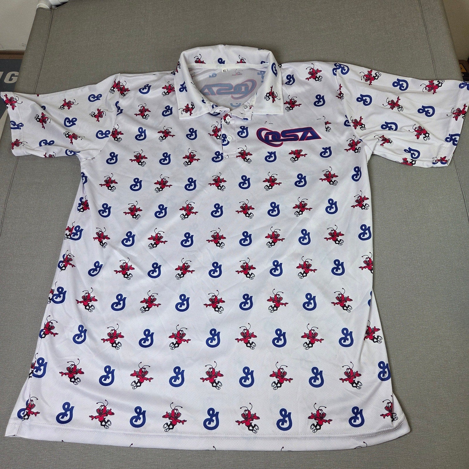 General Mills Honey Nut Cheerios Bee All Over Print Polo Shirt XL Promo
