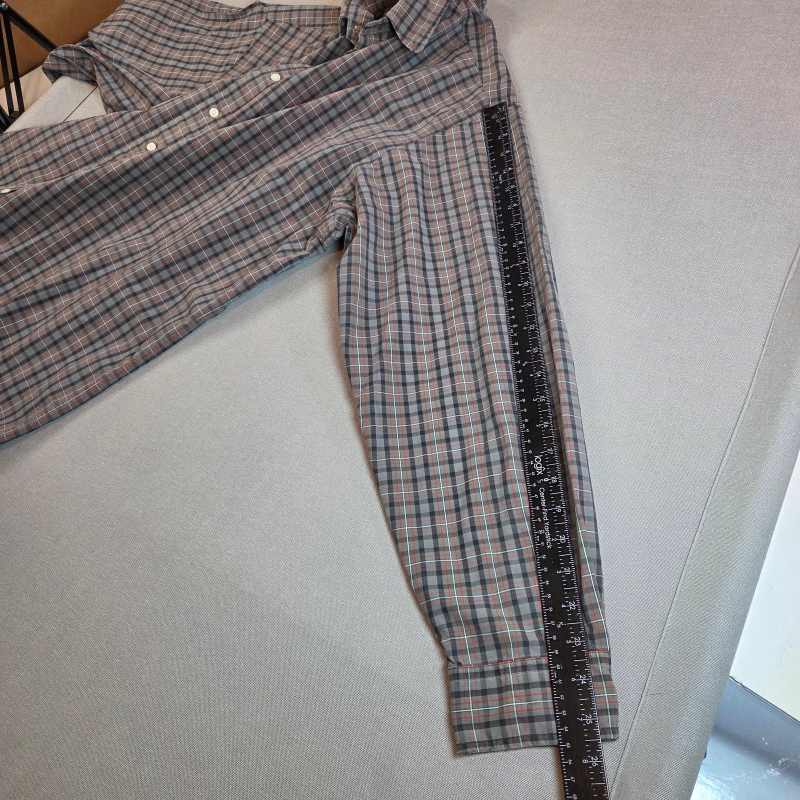 Ralph Lauren Classic Fit Plaid Button Down Shirt XL 17½ Cotton Long Sleeve